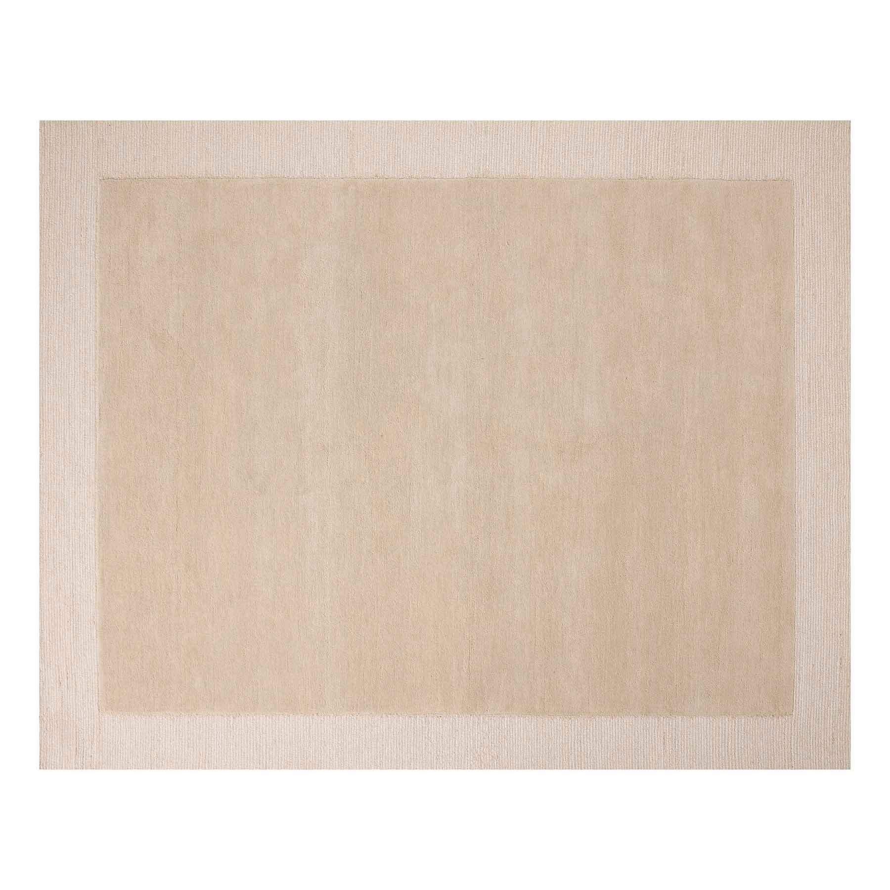 (A530) Linwood Beige Tufted Area Rug with Border, 8x10