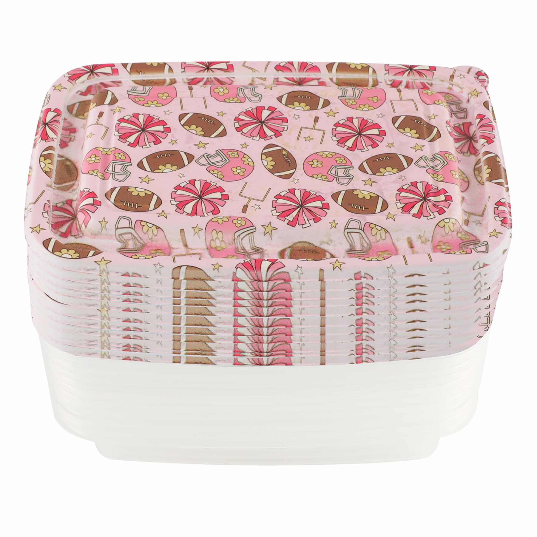 20PC CHEERLEADER RECTANGLE FOOD STORAGE SET
