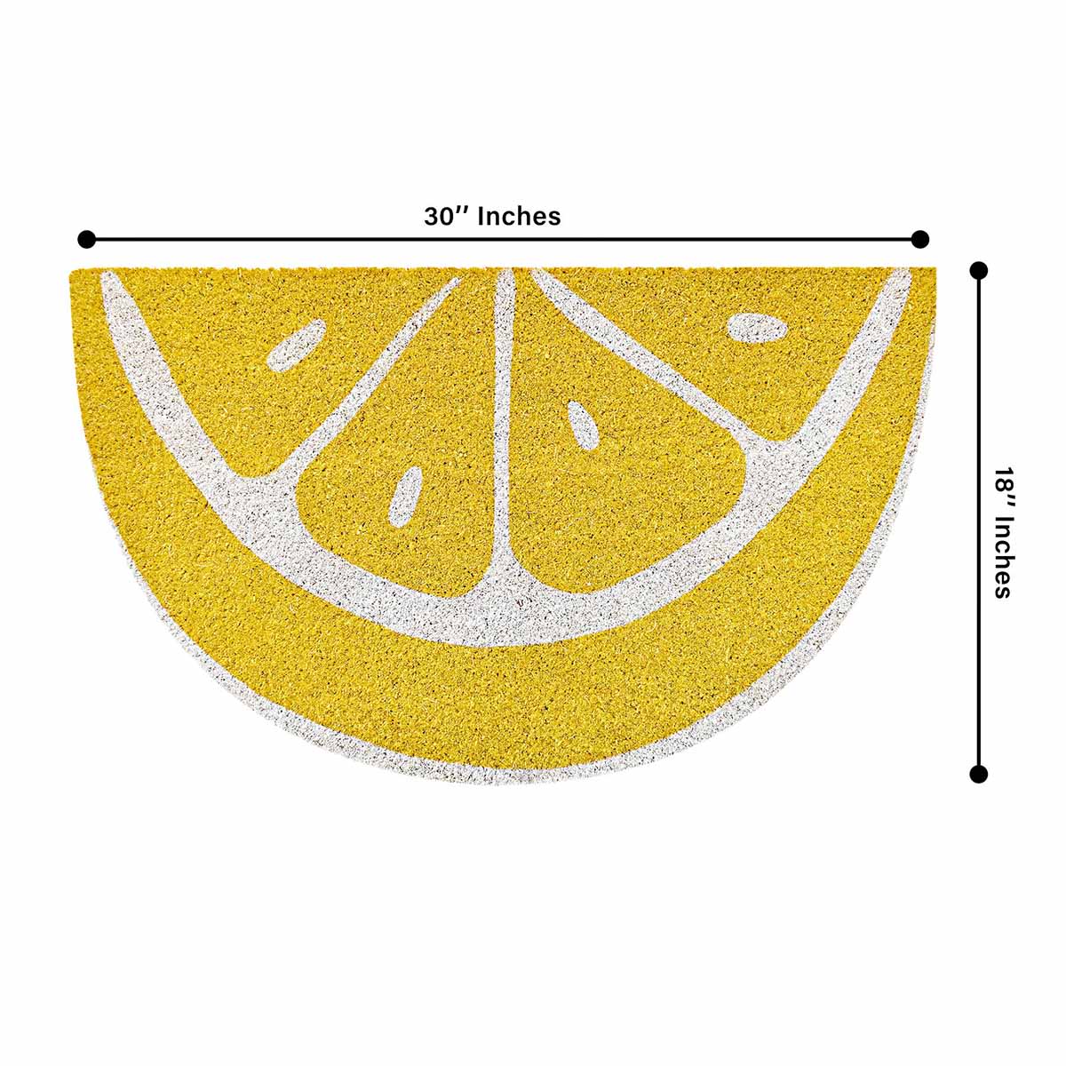 Lemon Wedge Shaped Coir Mat, 18x30