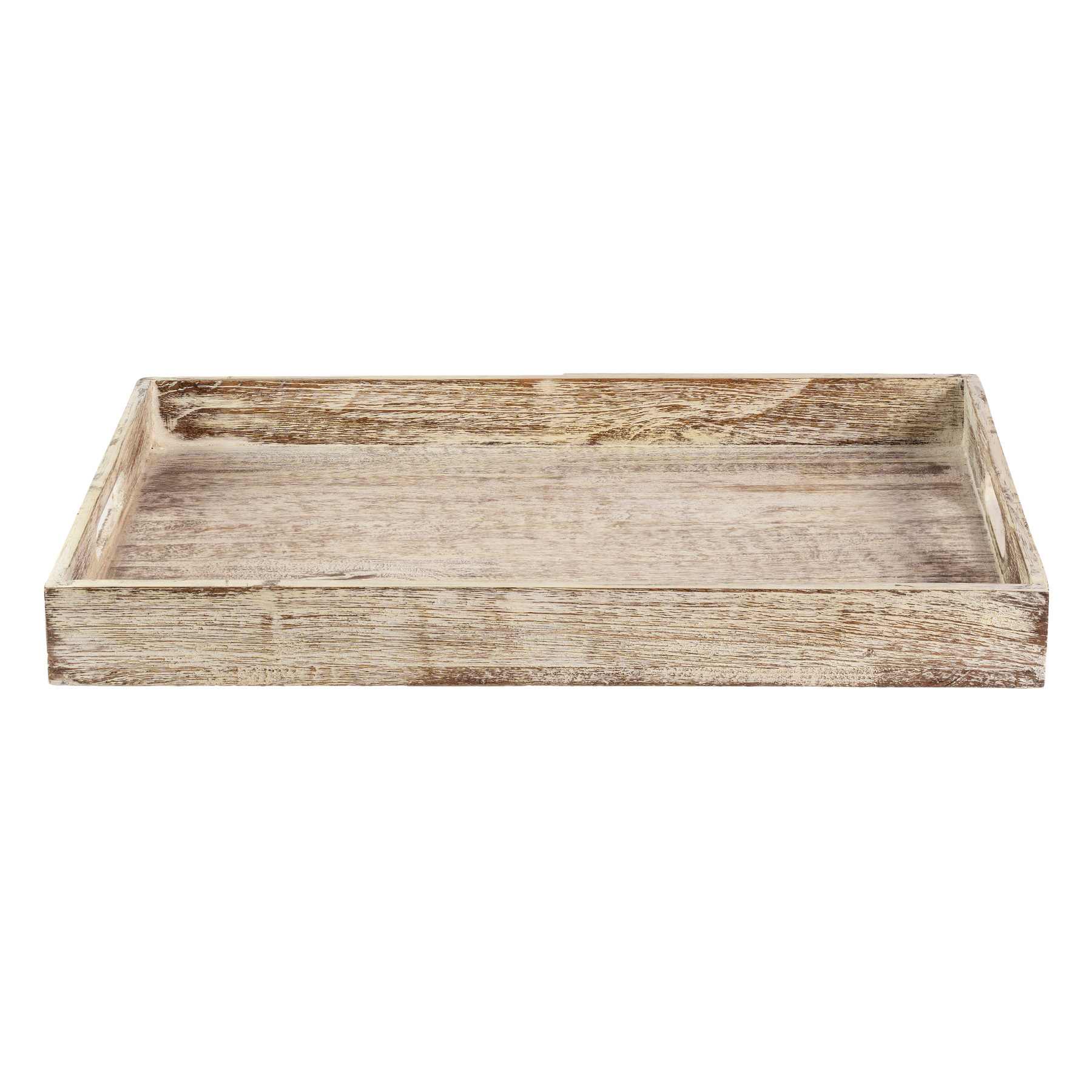 White Wood Tray, 19x14