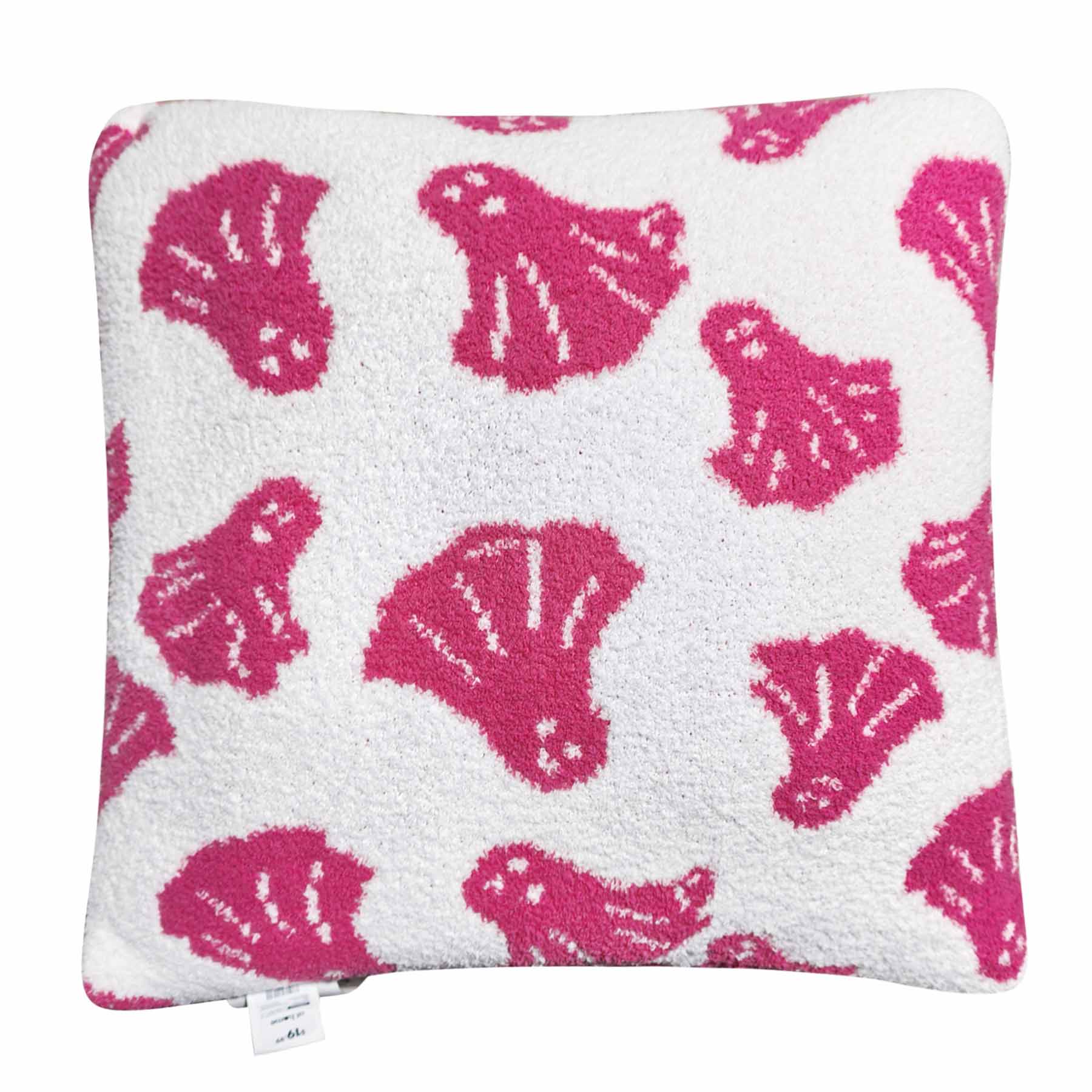 Hey Boo! Pink Ghosts Cozy Knit Throw Pillow, 18"