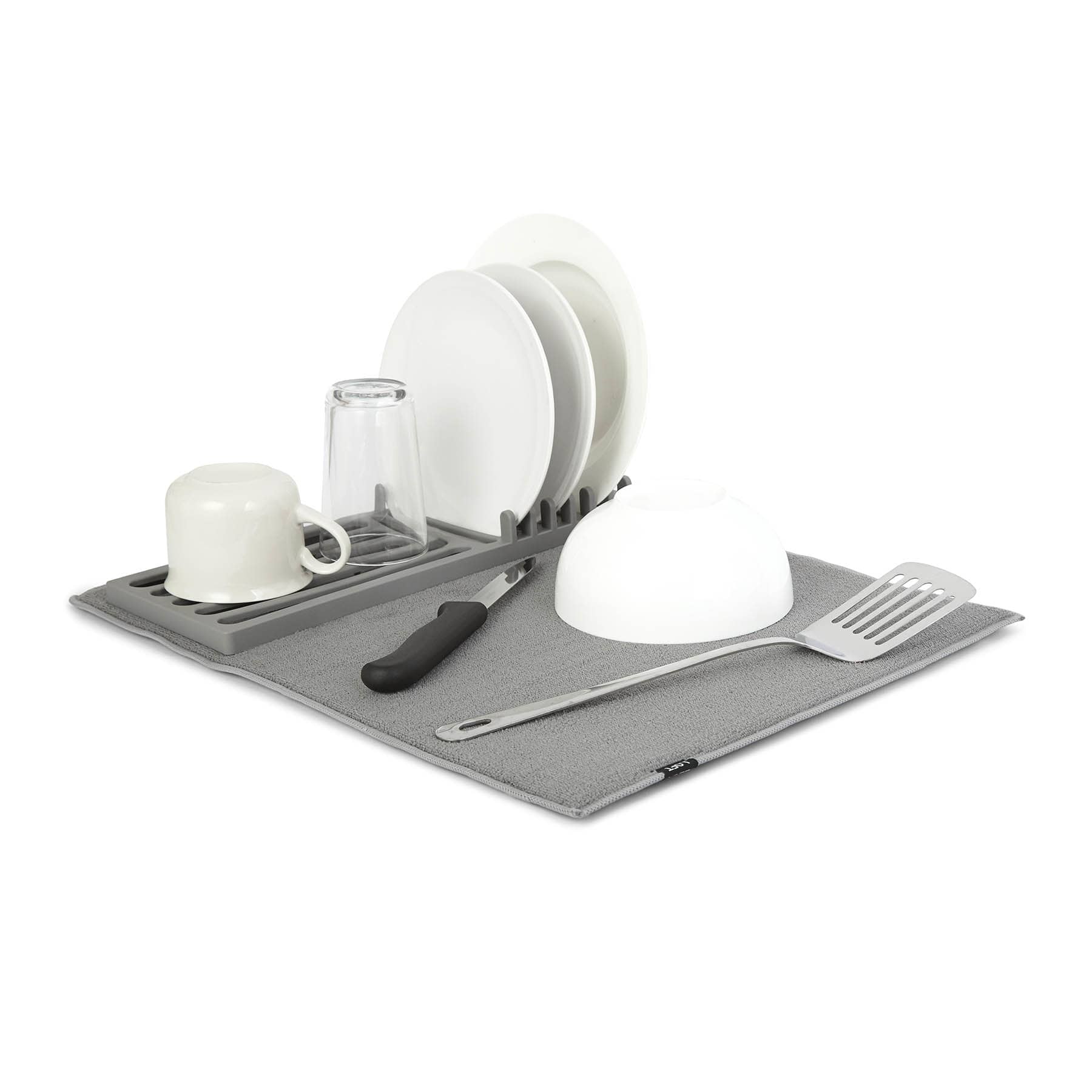 Savvy Drying Mat With Rack Dark Grey