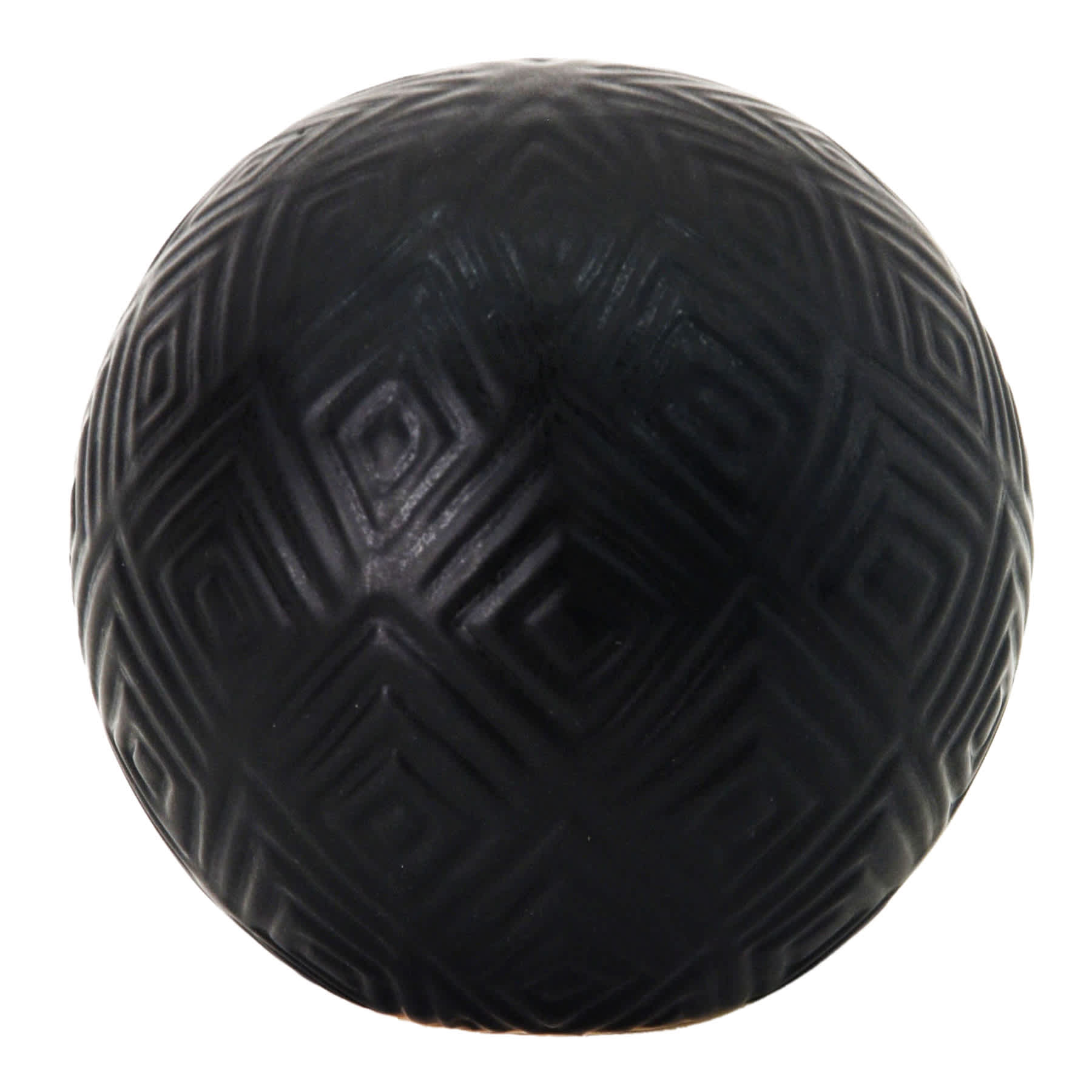 Found & Fable Eileen Black Ceramic Decorative Orb, 4"