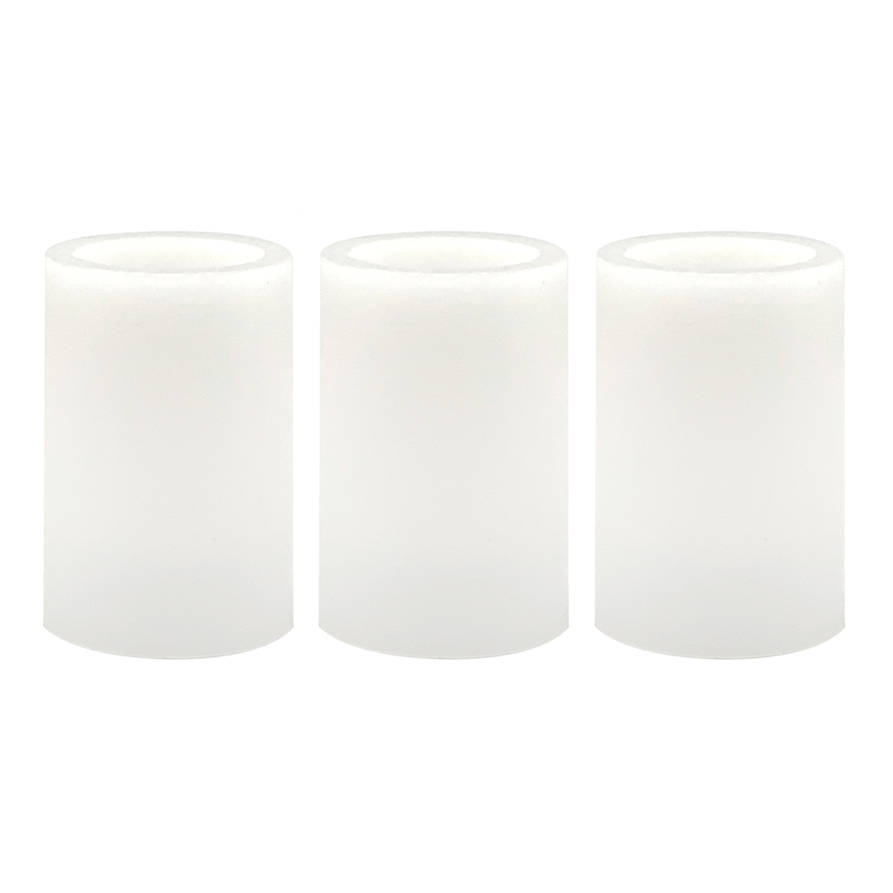 3-Pack White Wax LED Flameless Votive Candles