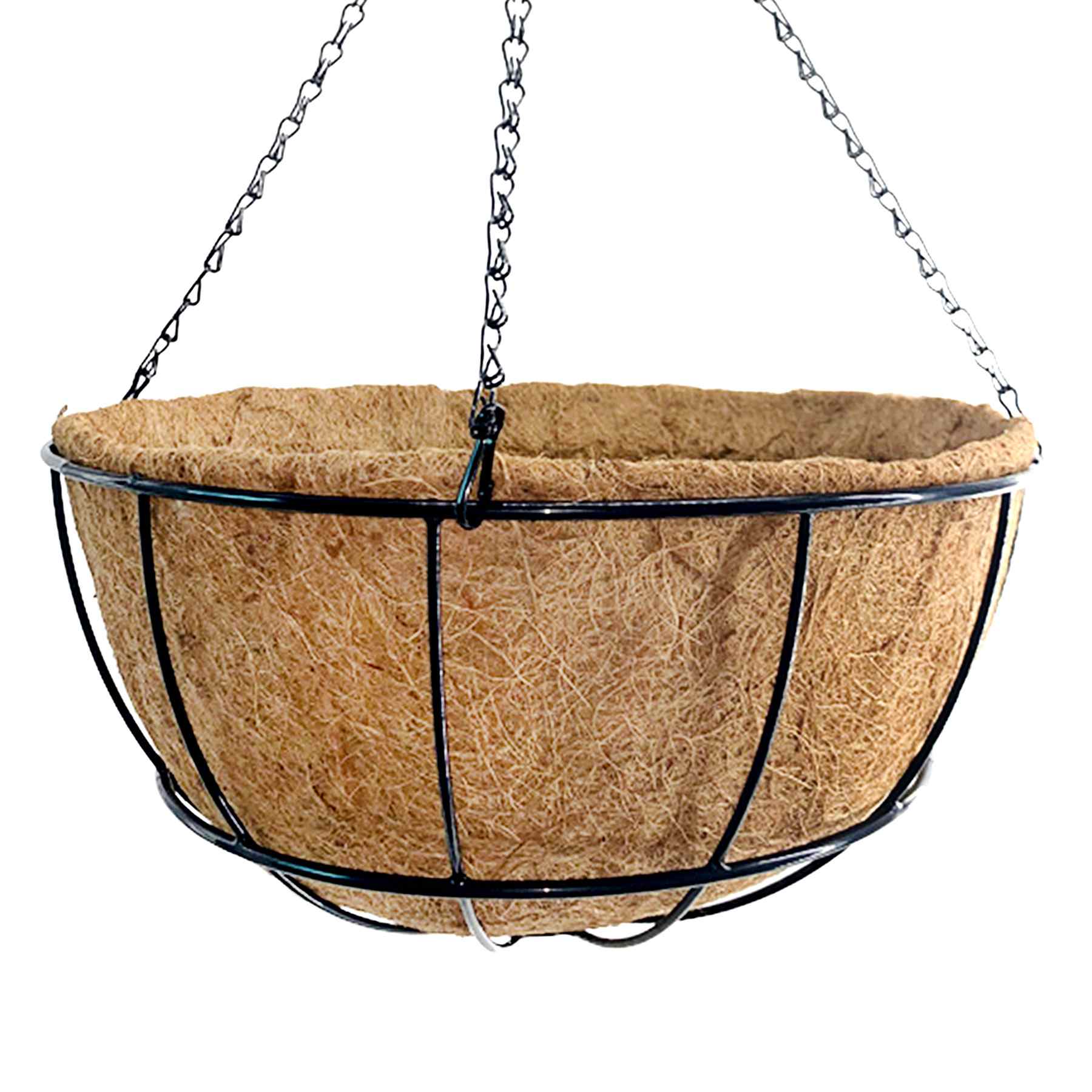 Coco Hanging Metal Wire Planter, Medium