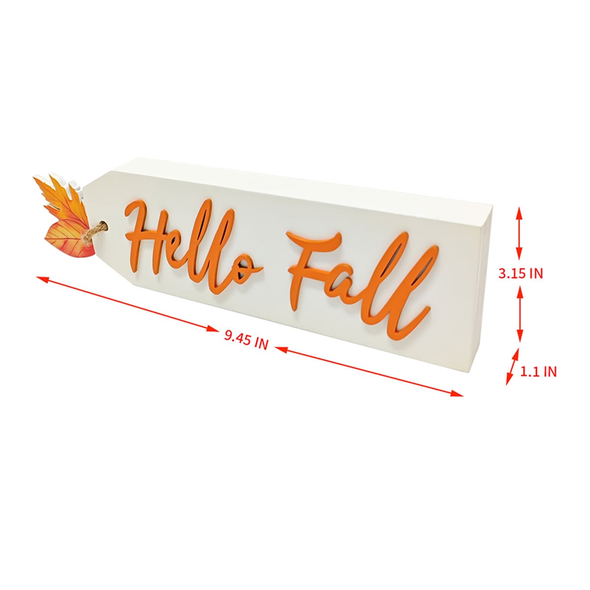 Homespun Harvest Hell Fall Table Decor, 9.5"