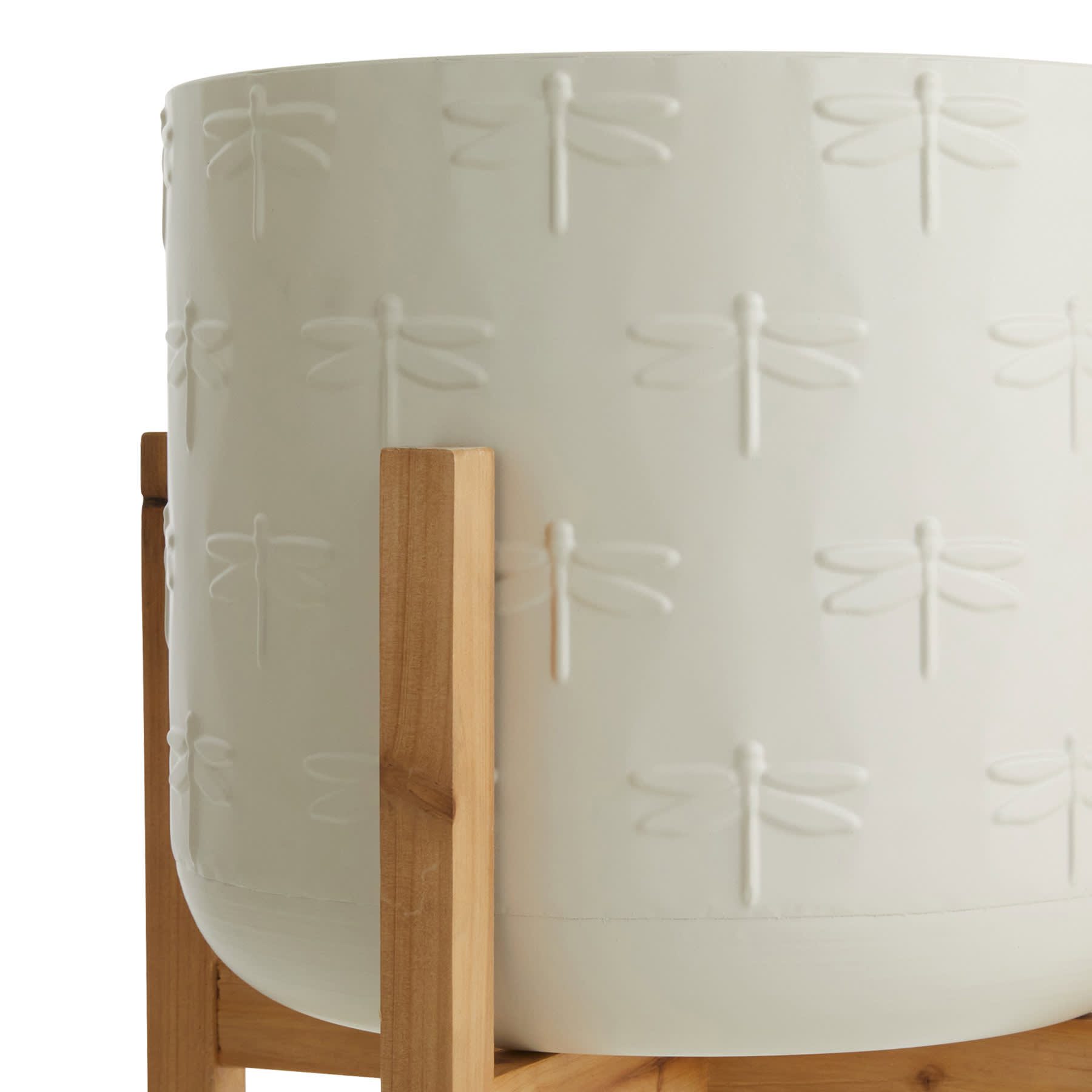 Honeyblooom Metal & Wood Planter Stand, Medium