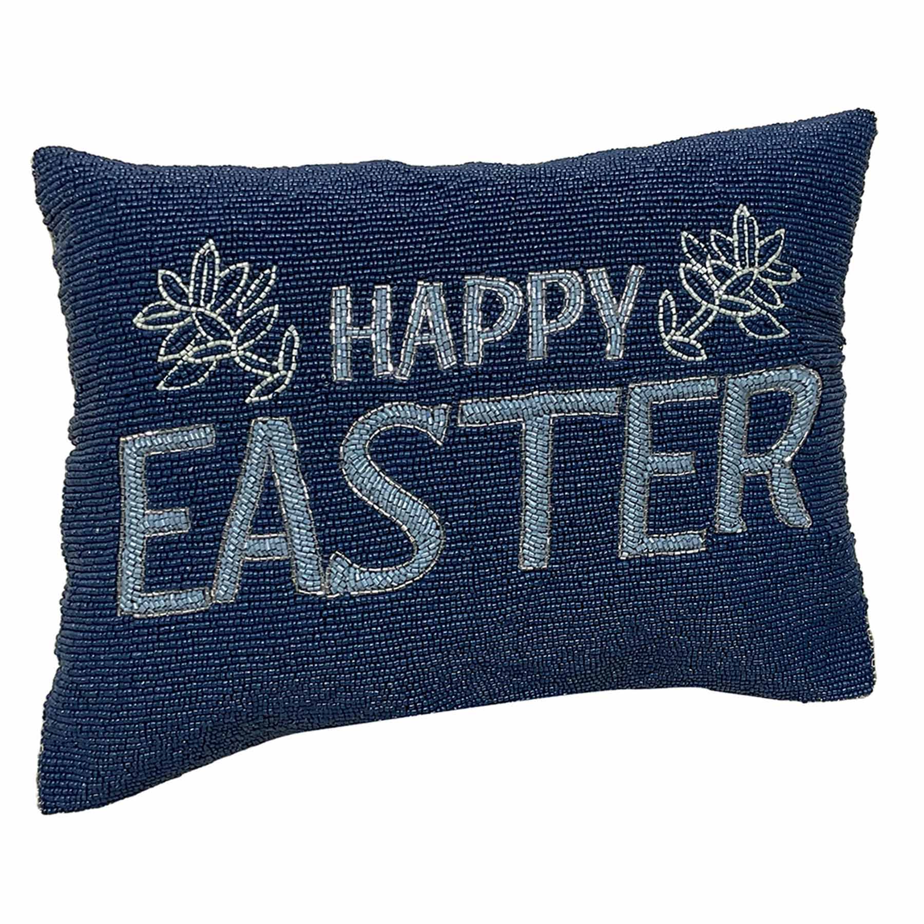 Providence Happy Easter Beaded Throw Pillow, 12x16