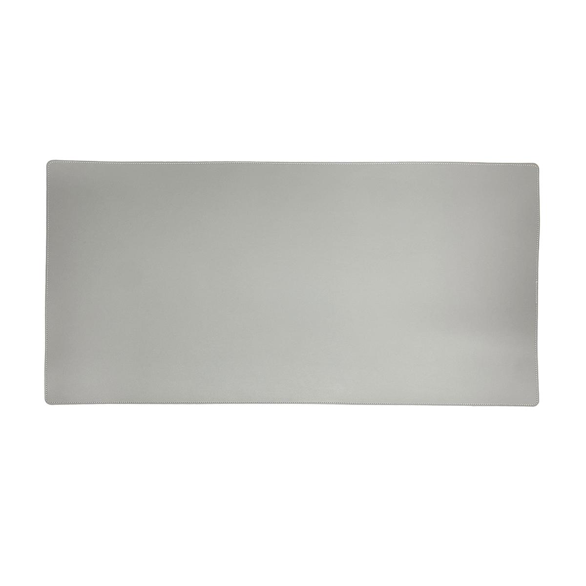Grey Faux Leather Desk Pad, 31x15.5
