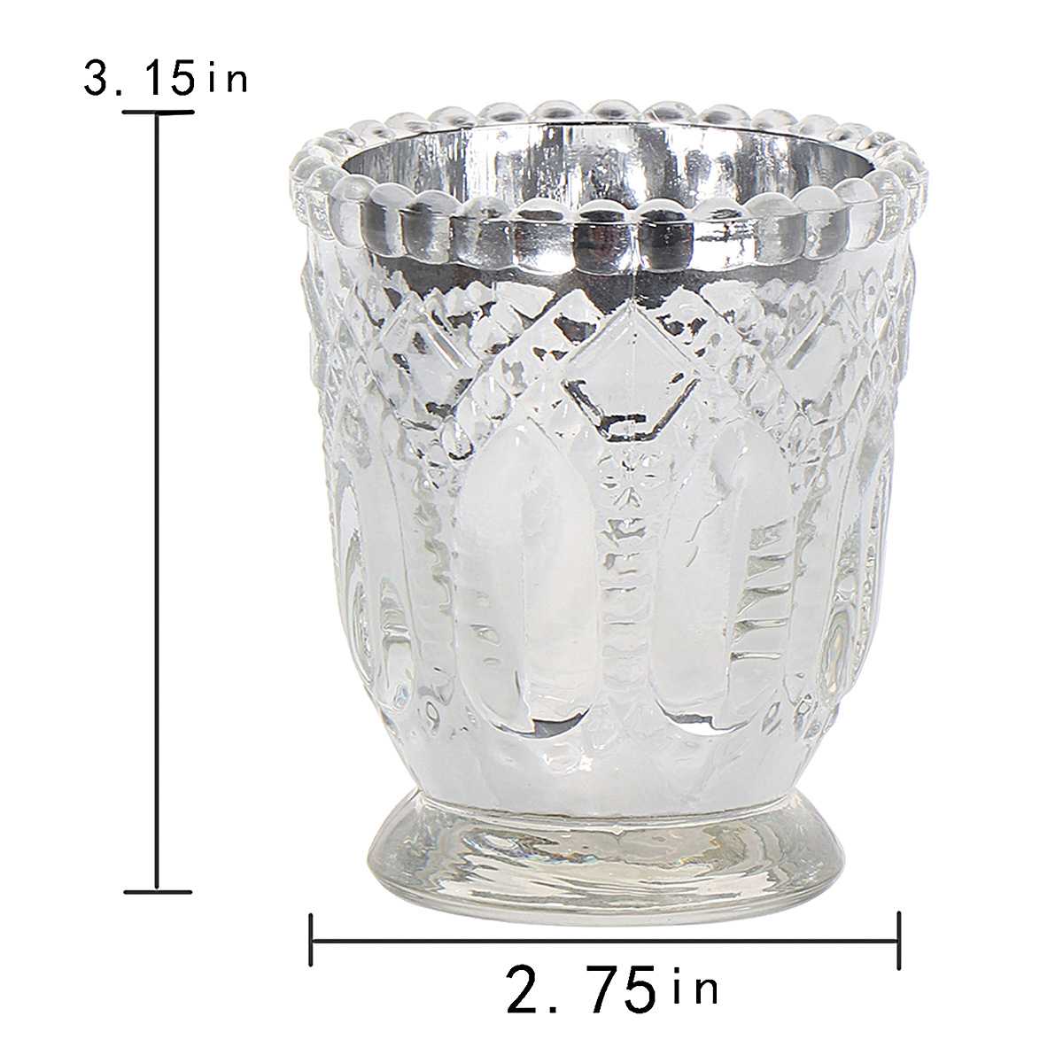 Silver Tealight Votive Candle Holder, 3"