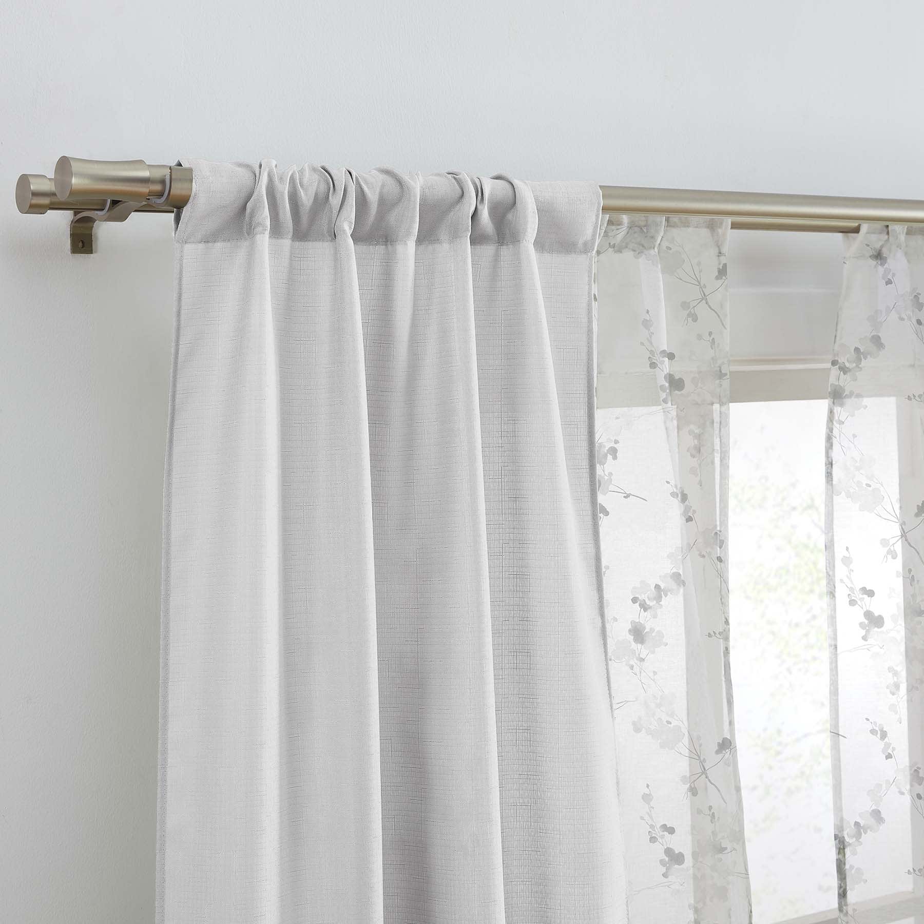 4-Pack Ryder & Greenwood Light Grey Light Filtering Curtain Panels, 84"