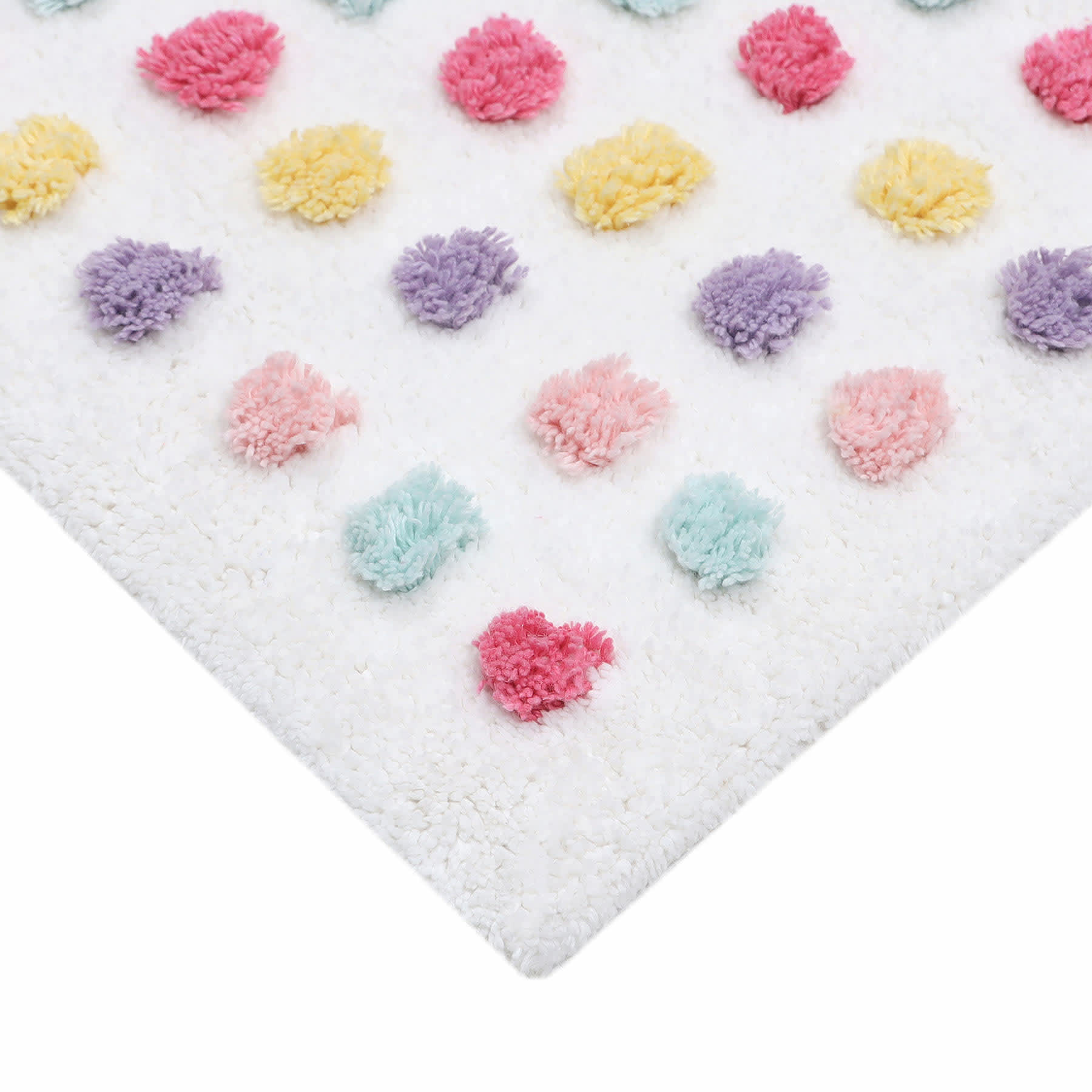 Tiny Dreamers Treats & Tiaras Multicolor Dots Bath Rug, 17x24