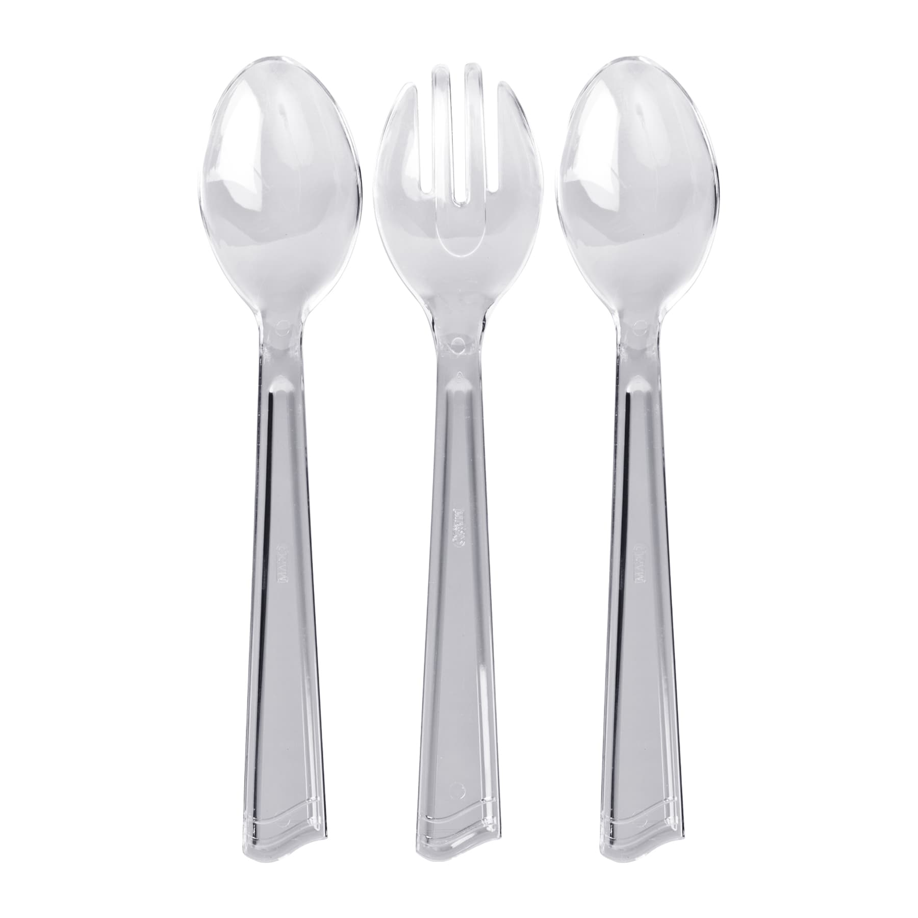 Set of 3 Clear Serving Spoon Set, 4x12.5
