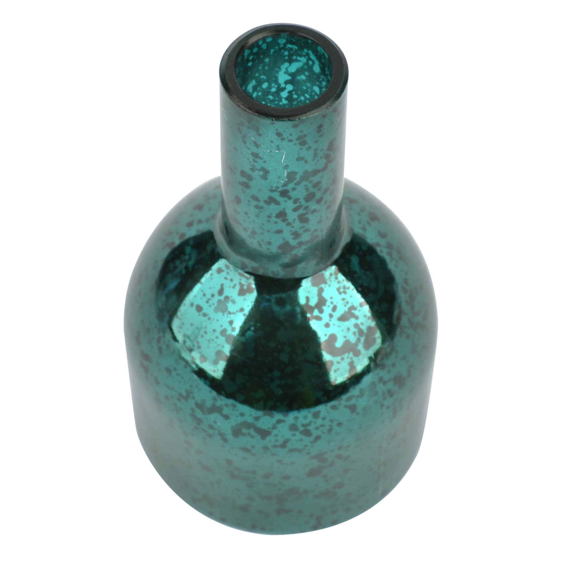 Green Mercury Glass Bud Vase, 6.5"