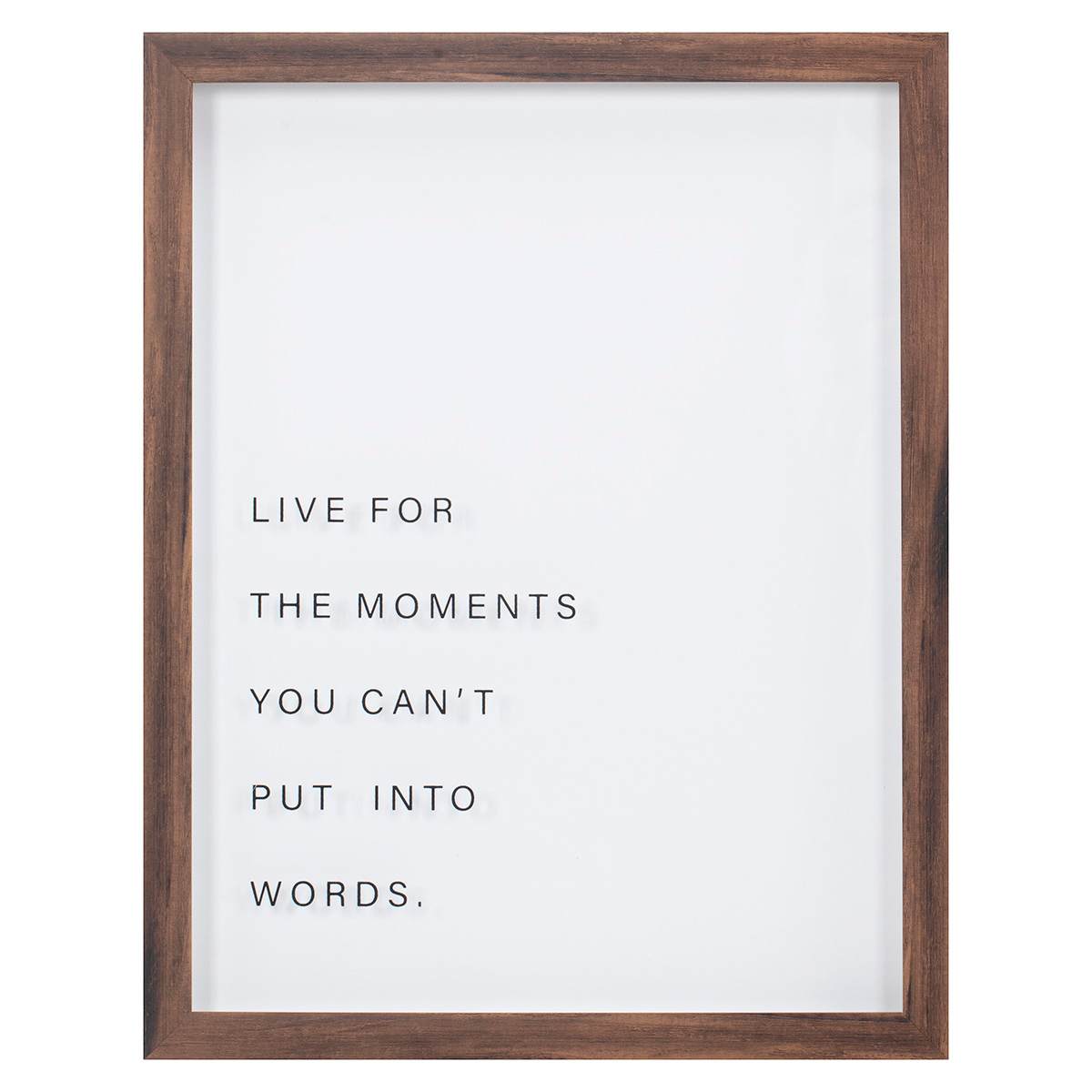 Crosby St. Glass Framed Live For The Moments You Can't Put Into Words, 11x14