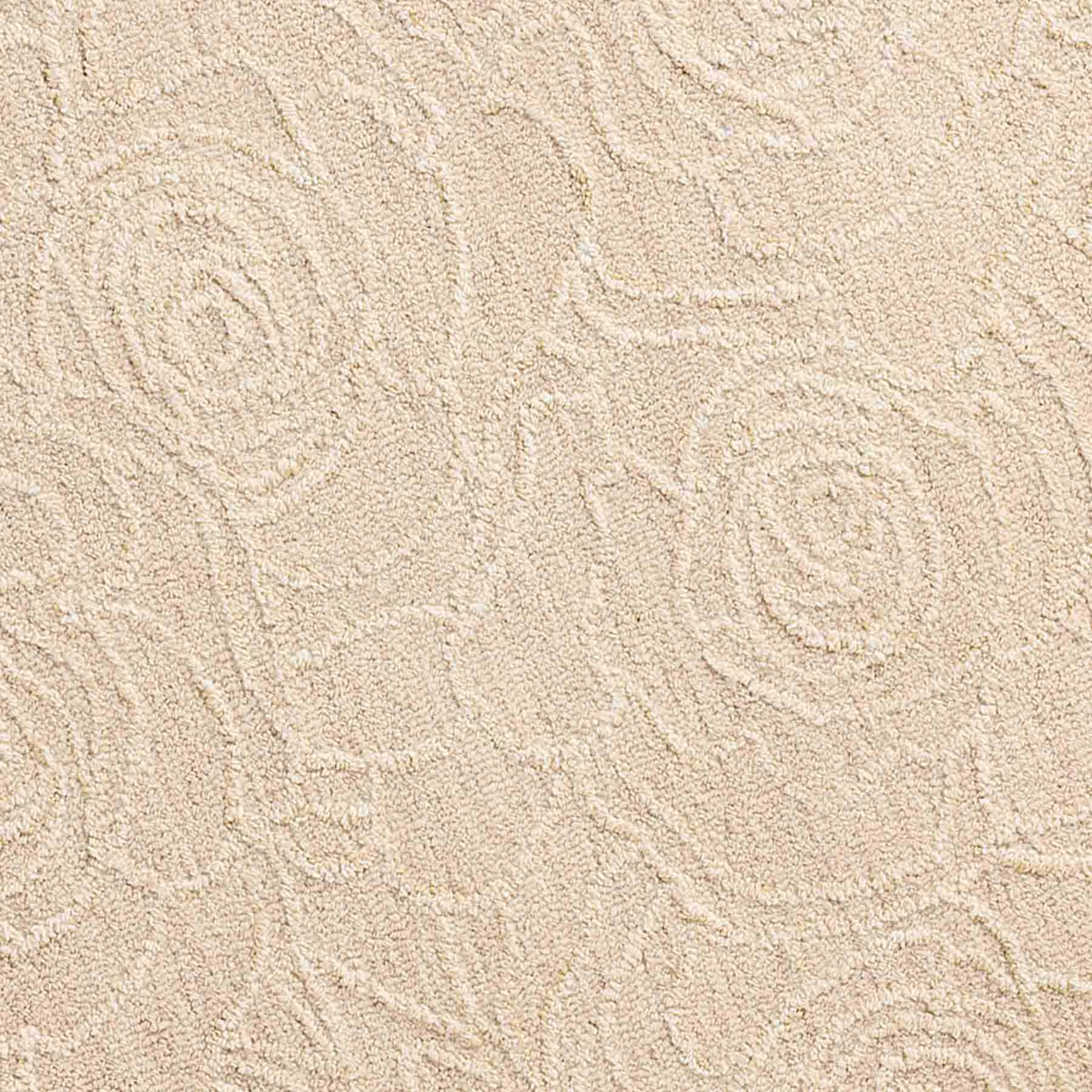 (A531) Rosey Neutral Tufted Area Rug, 5x7