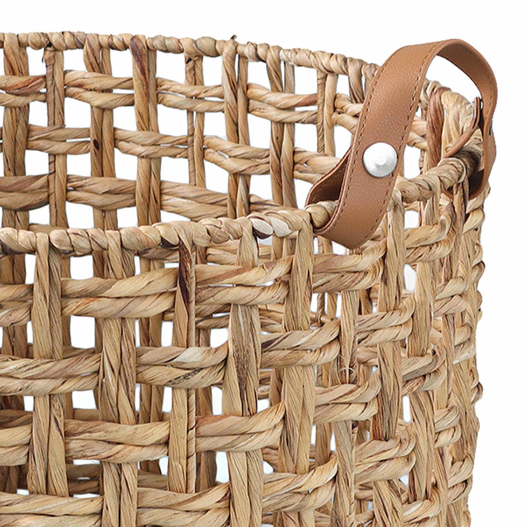 Open Weave Water Round Hyacinth Storage Basket, Extra Large