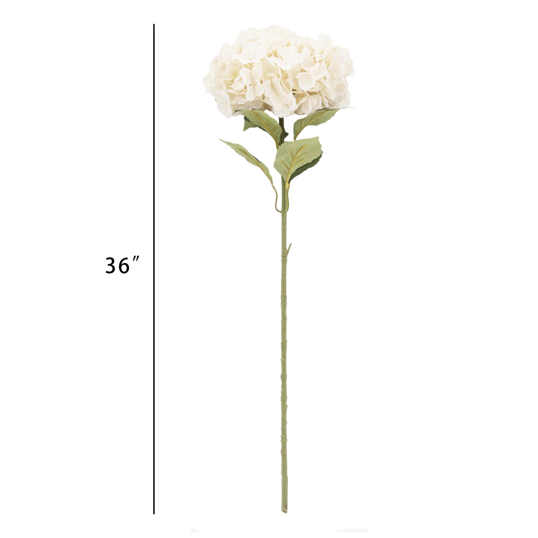 Cream Oversized Hydrangea Stem, 36"