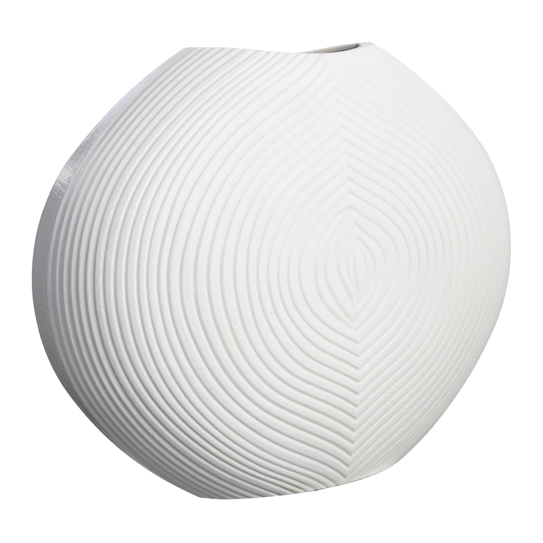 Tracey Boyd White Faux Wood Vase, 14"