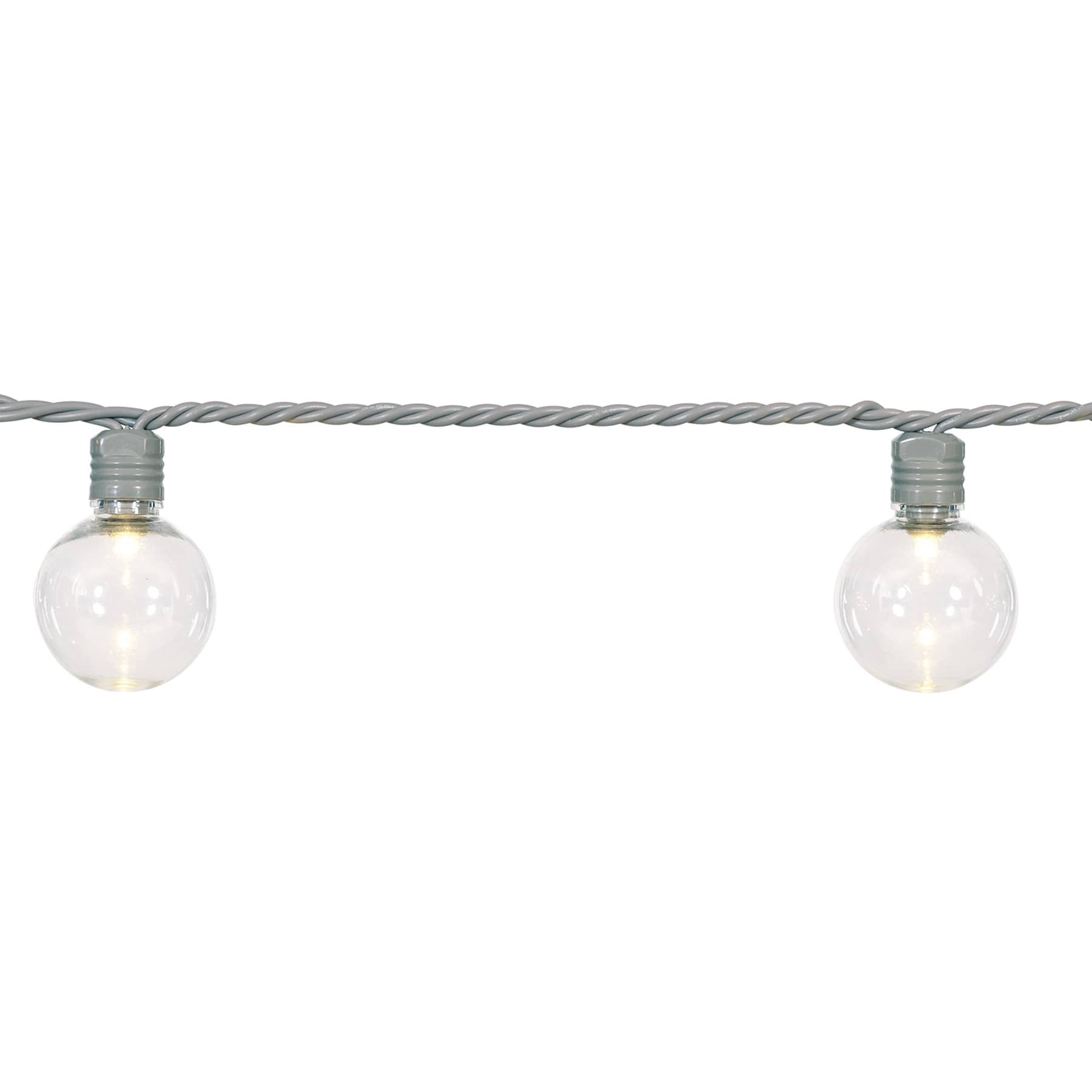 100-Count LED G40 Globe String Lights with Grey Wire