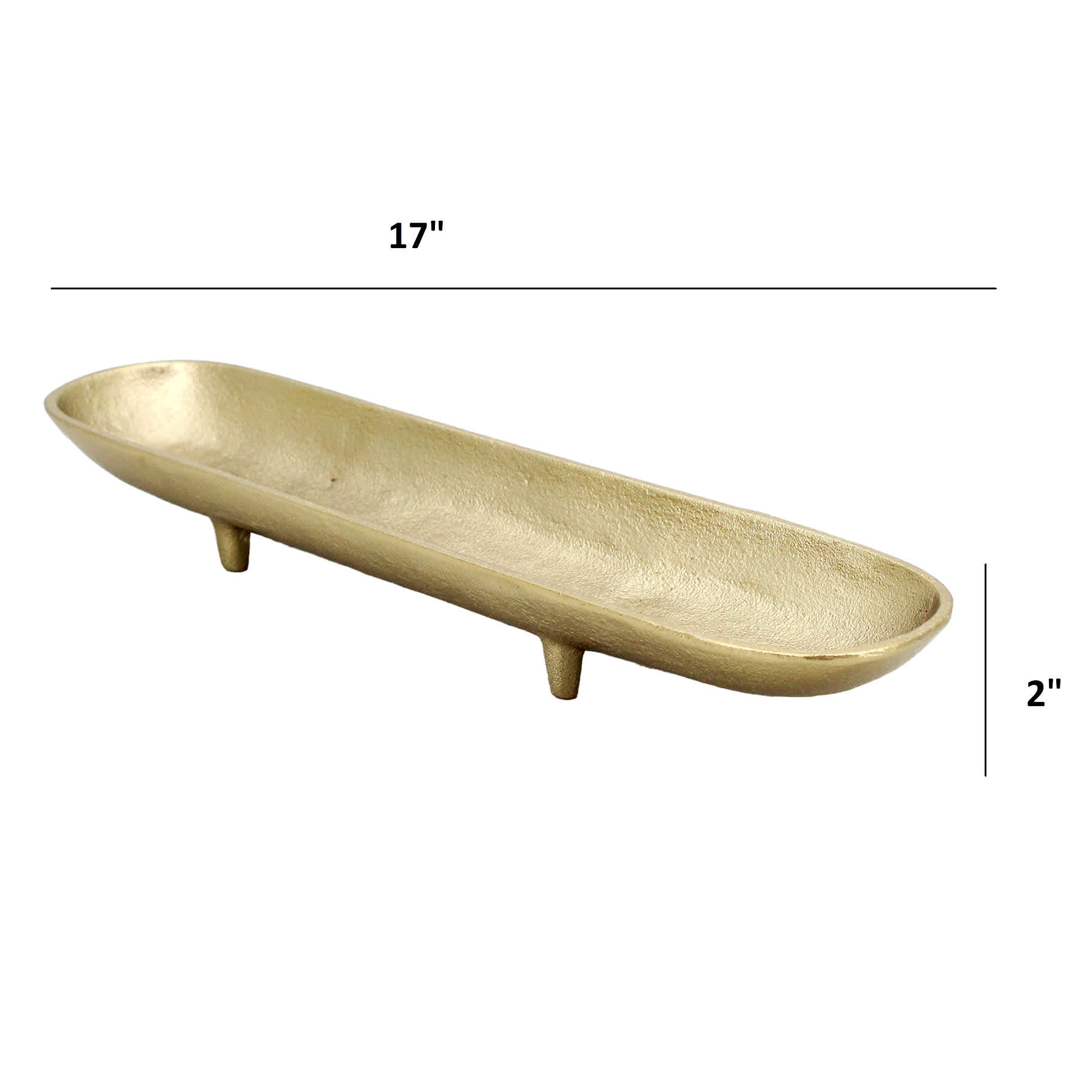 Footed Oblong Tray, 17x5.2