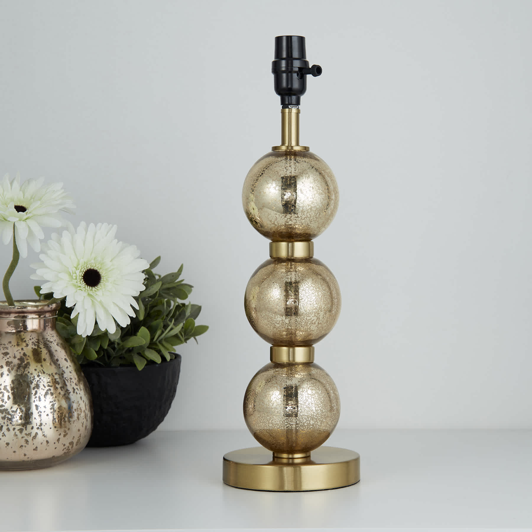 Providence Gold Stacked Ball Medium Table Lamp Base, 17"