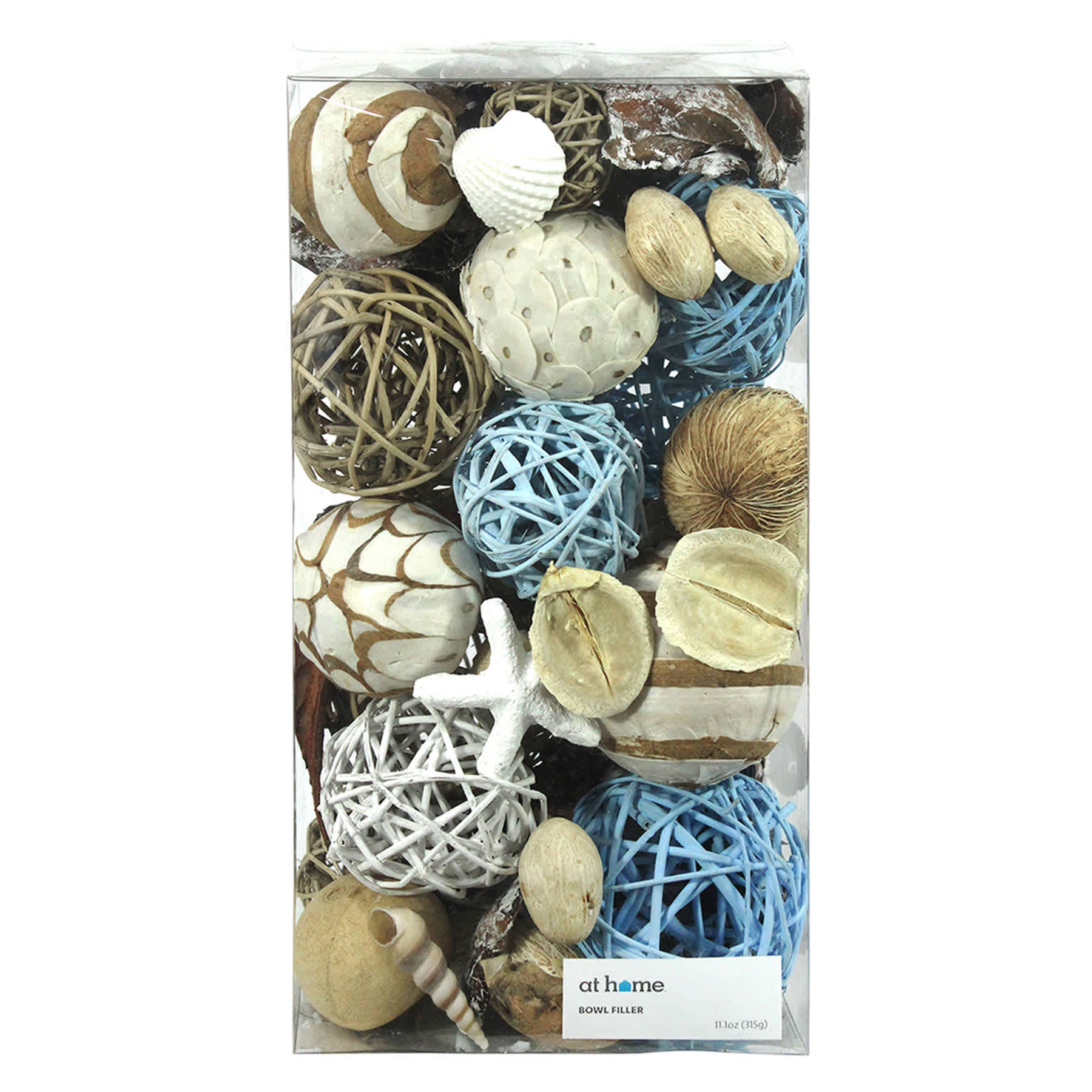 Light Blue And Natural Dried Bowl Filler