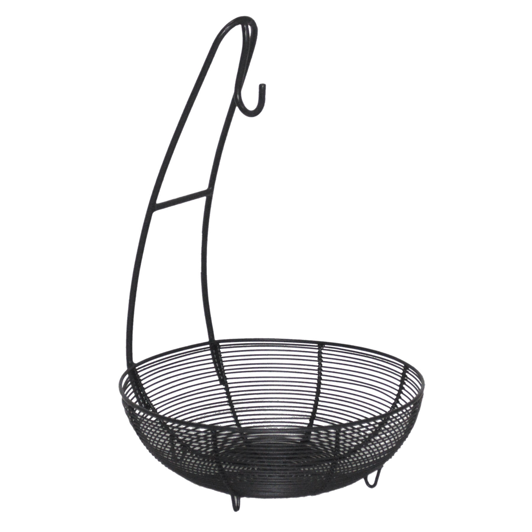Iron Wire Weave Fruit Basket with Banana Holder