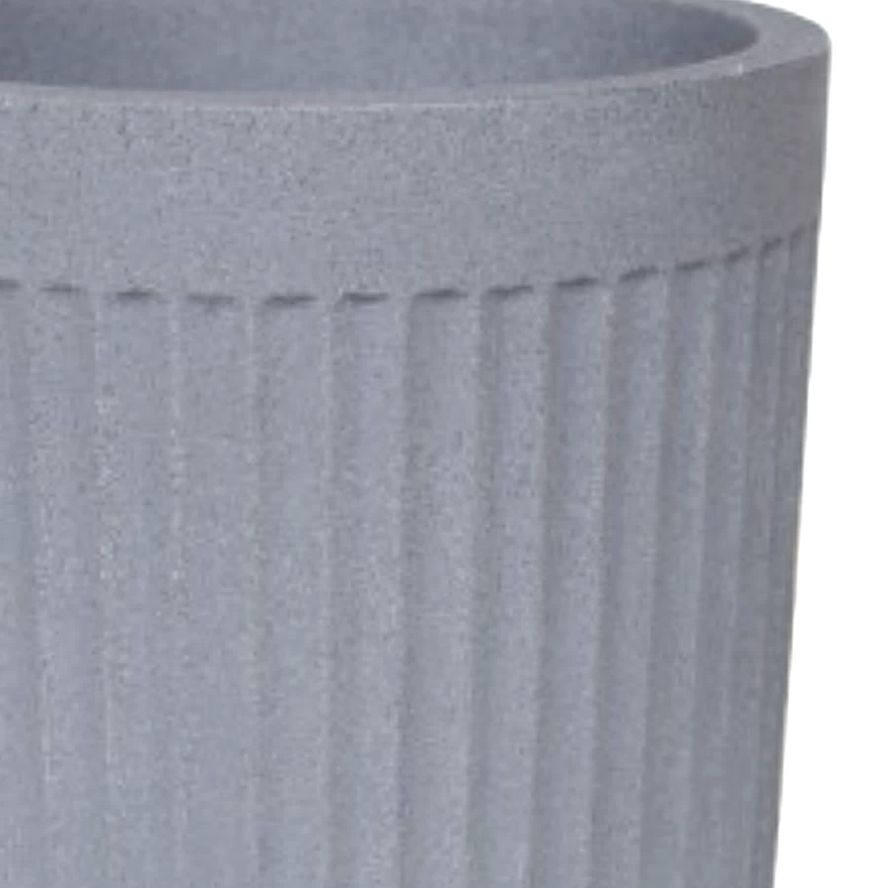 Japi Dark Grey Tall Fluted Outdoor Planter, Large