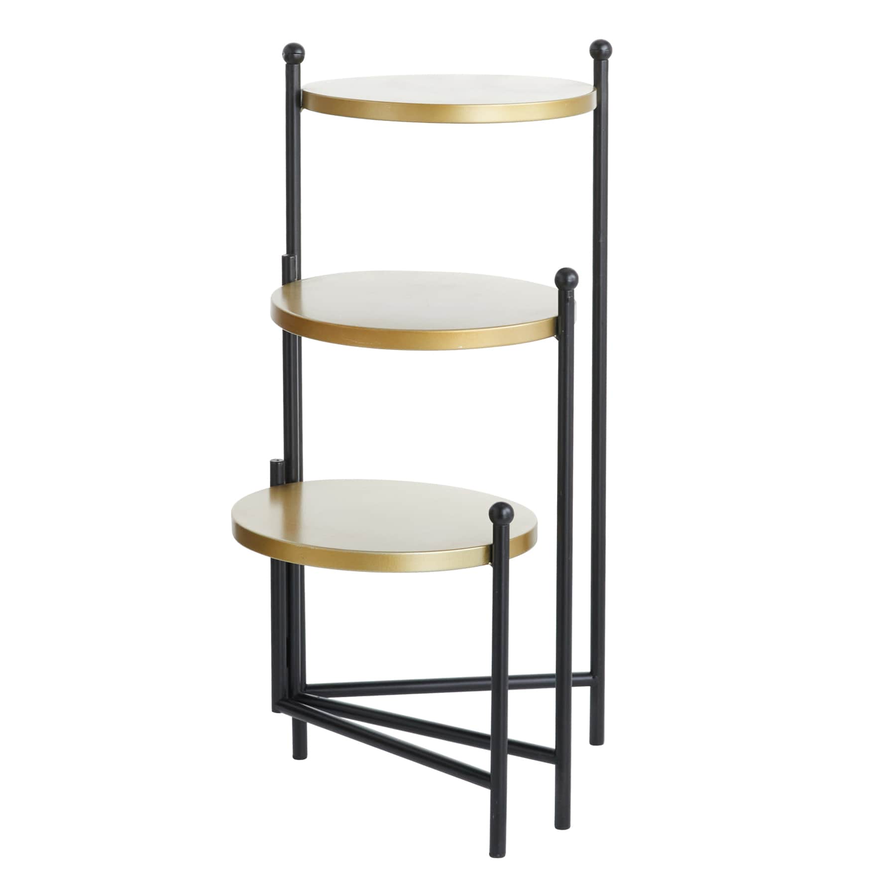 Crosby St. Tiered Bronze Plant Stand, 24.6"