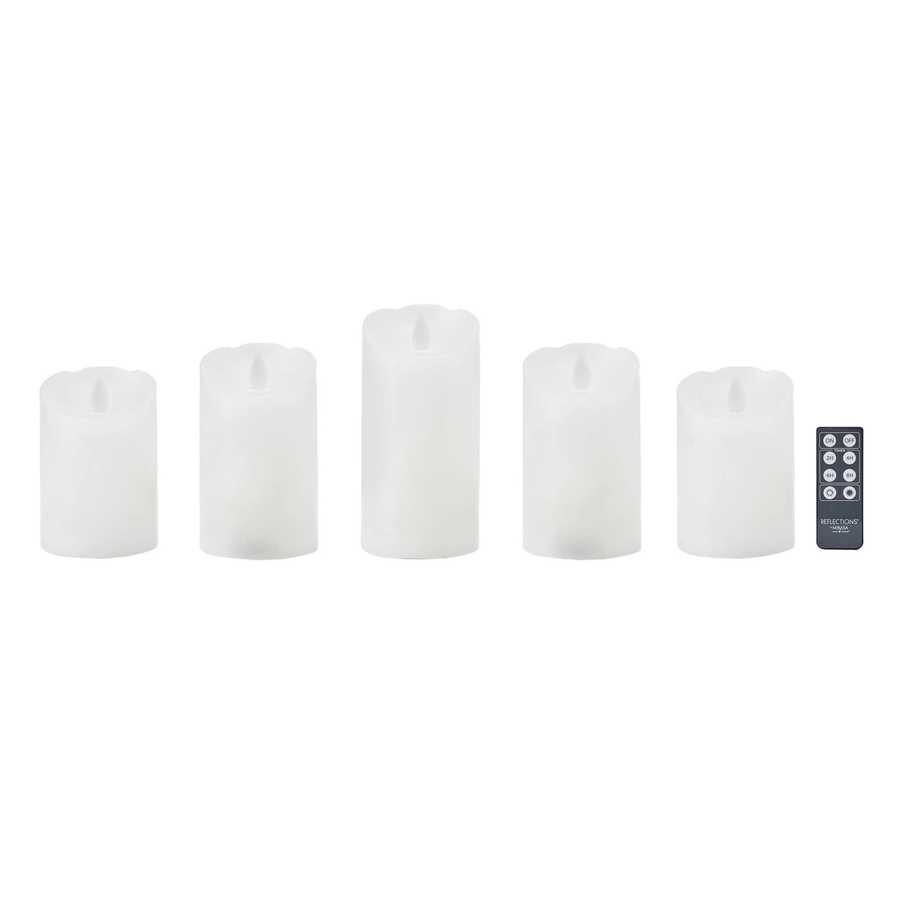 5-Piece Realistic White LED Candle Set