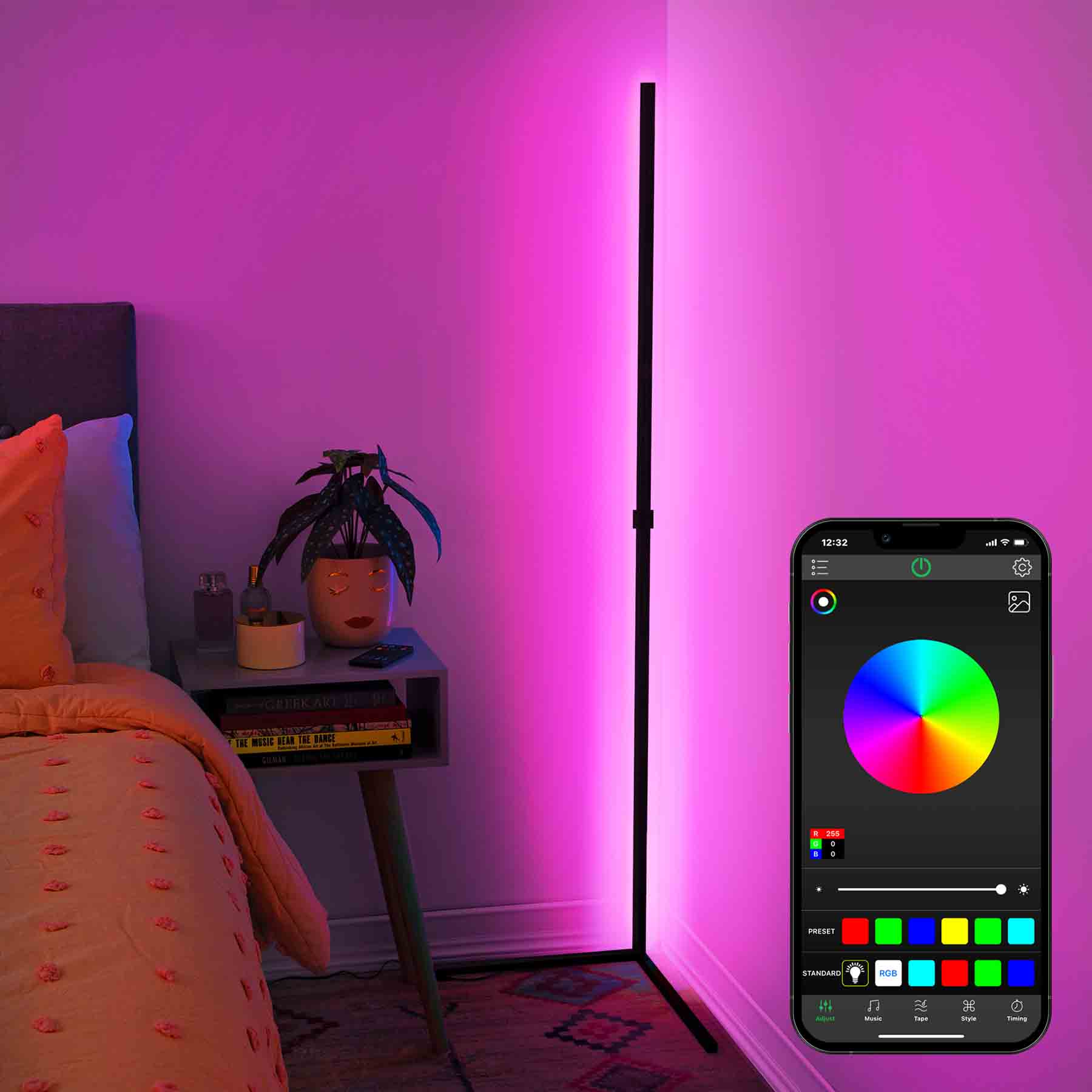 RoomGlo Corner Light, 4.6'