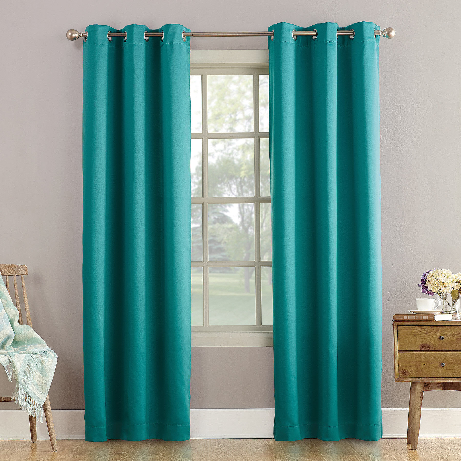 Talita Marine Room Darkening Grommet Curtain Panel, 84"