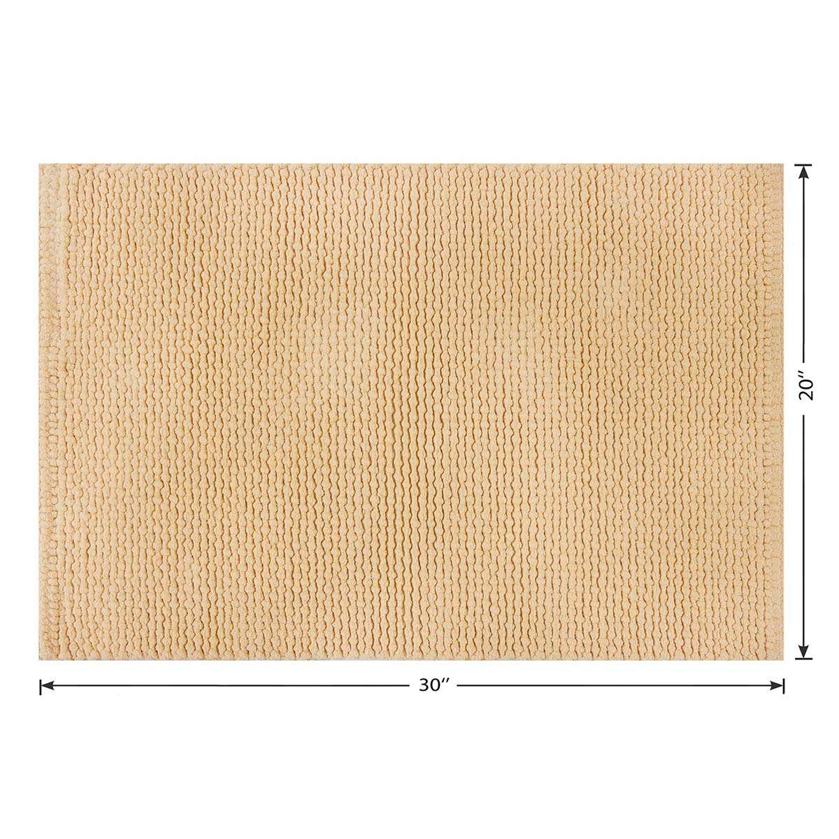 Honeybloom Yellow Braided Cotton Bath Rug, 20x30