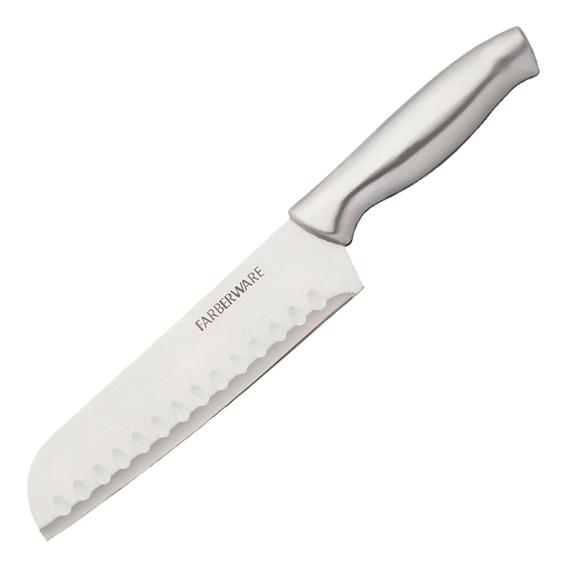Farberware Edgekeeper Stamped Stainless Steel Santoku Knife, 7"