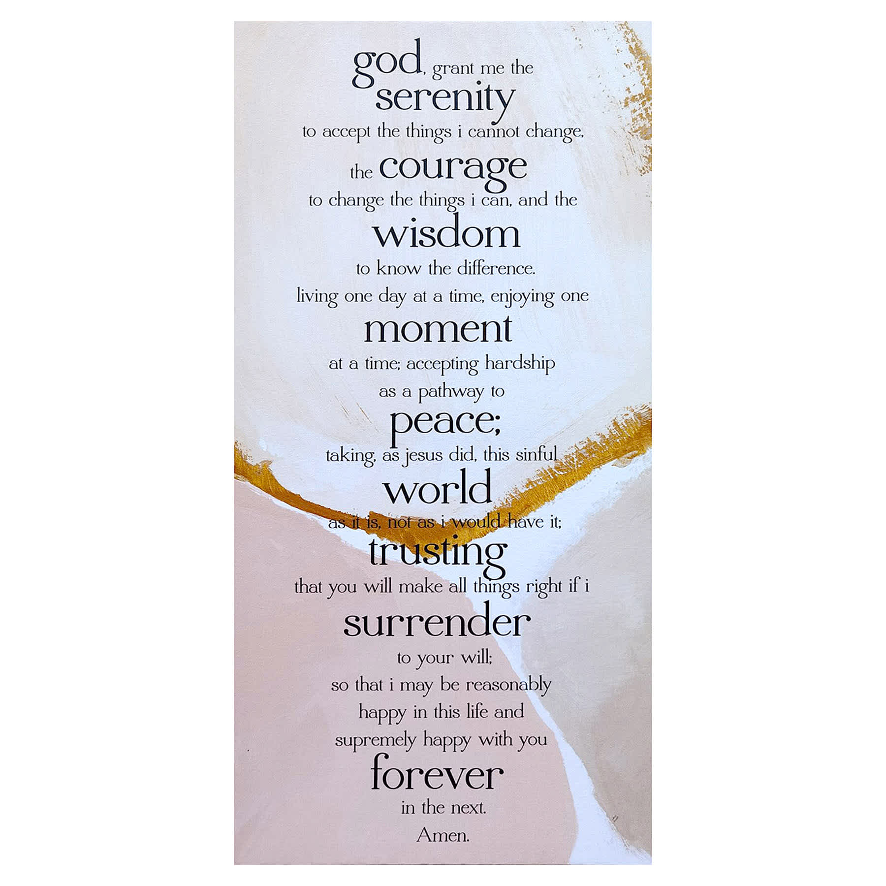 Prayer Canvas Wall Sign, 12x24