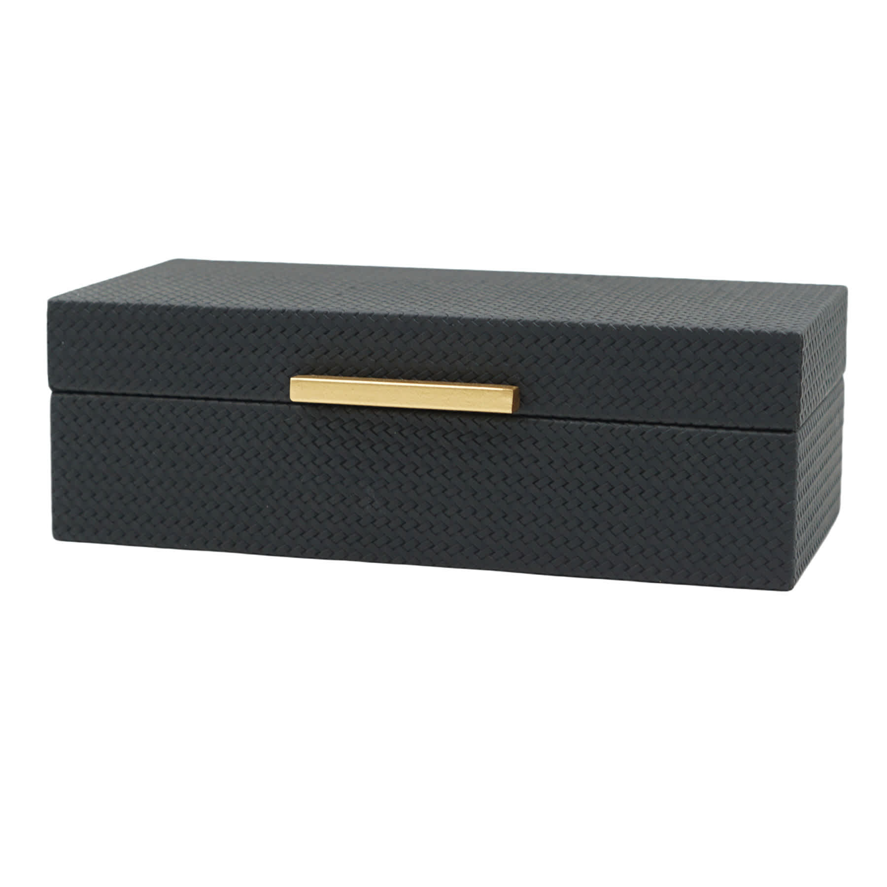 Black Faux Leather Box, 10x6
