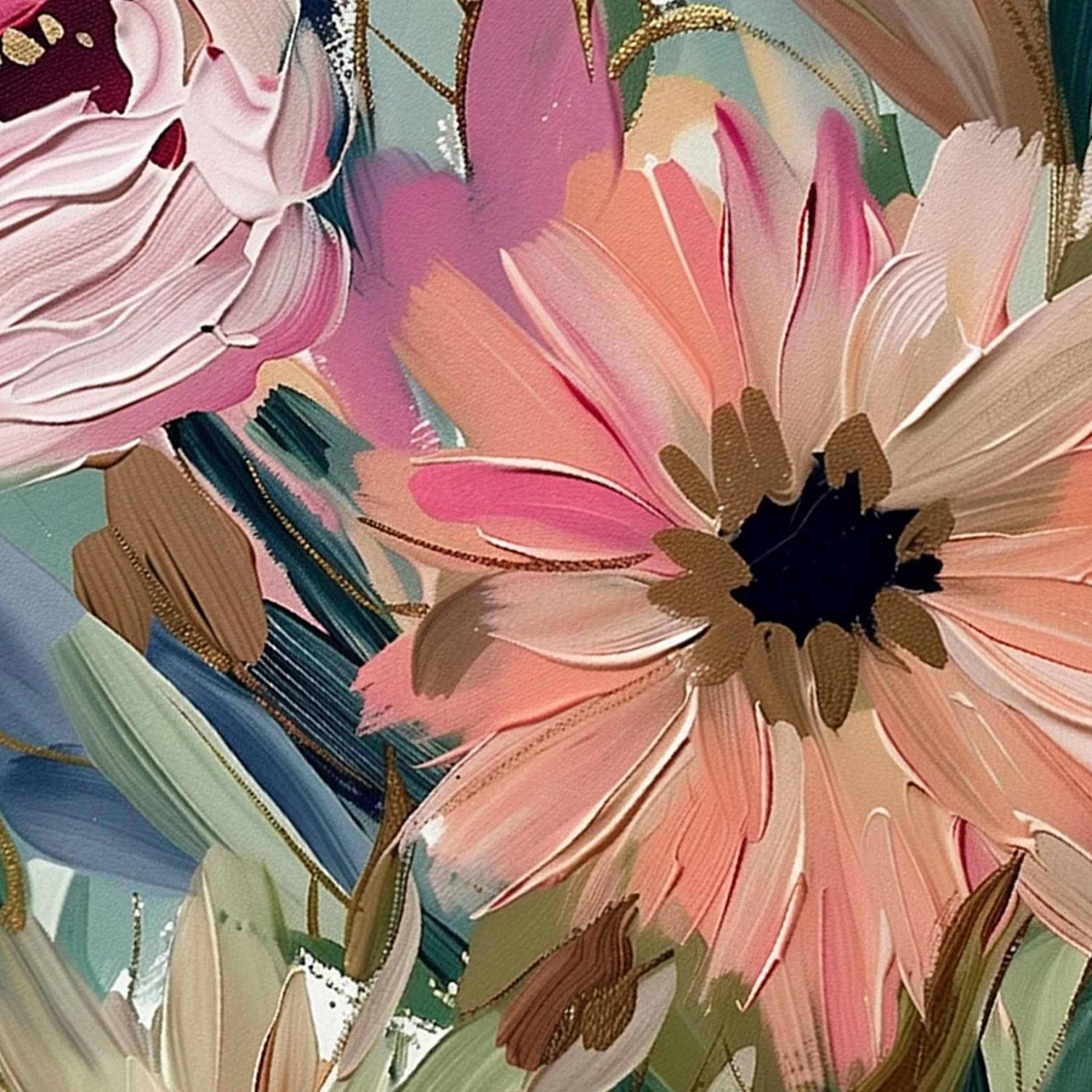 Multicolor Floral Canvas Wall Art, 24x32