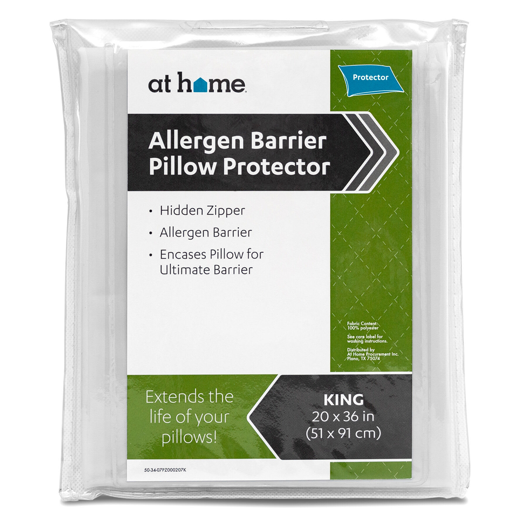 Asthma & Allergy Bed Pillow Protector, King