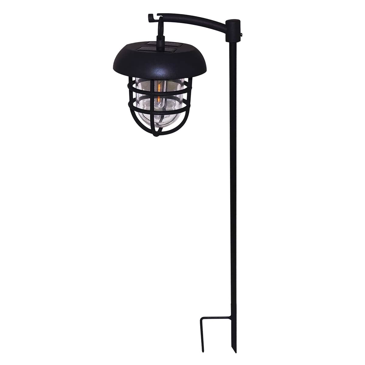 2-Pack 10-Lumen Solar Black Sheppard Hook Pathway Lights