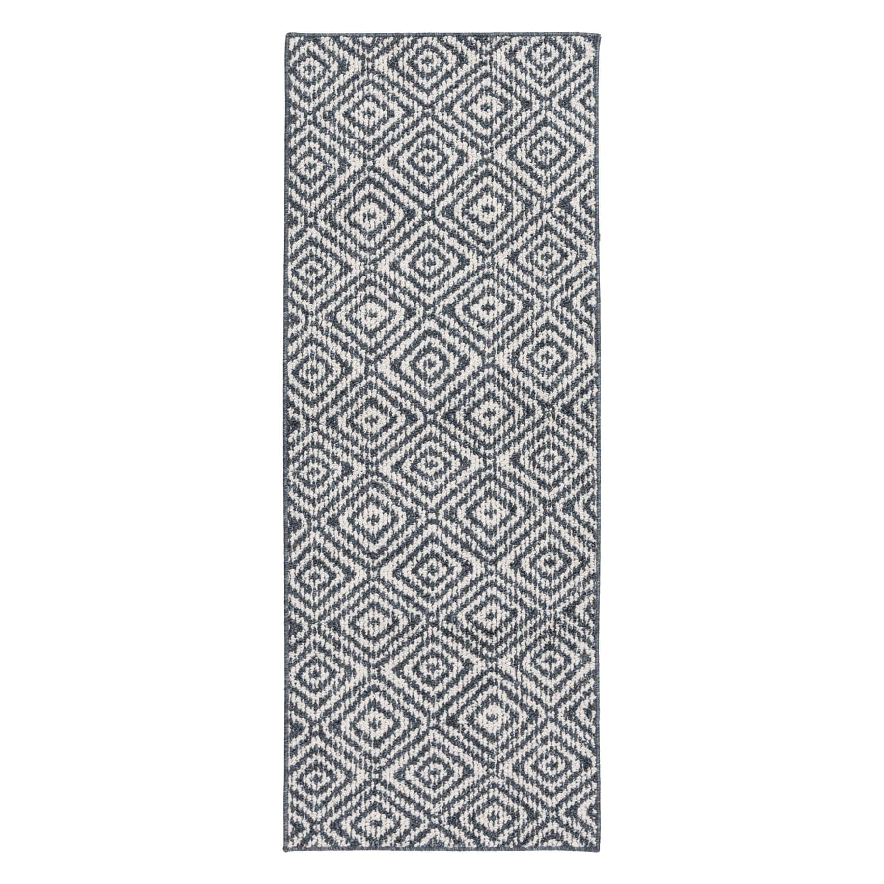 Navy Blue & Ivory Classic Loop Accord Runner, 2x5