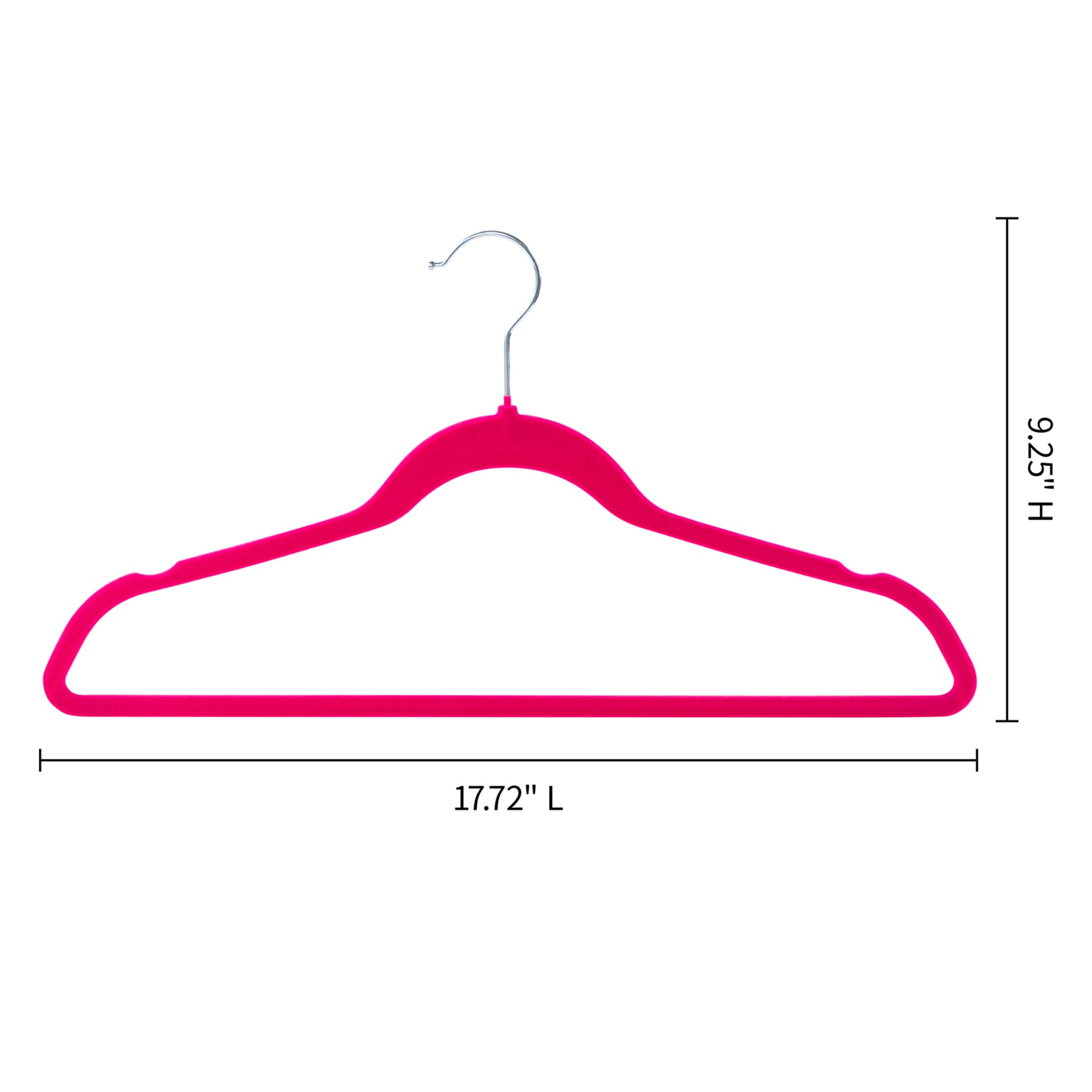 10-Pack Velvet Hanger Sets, Fuchsia