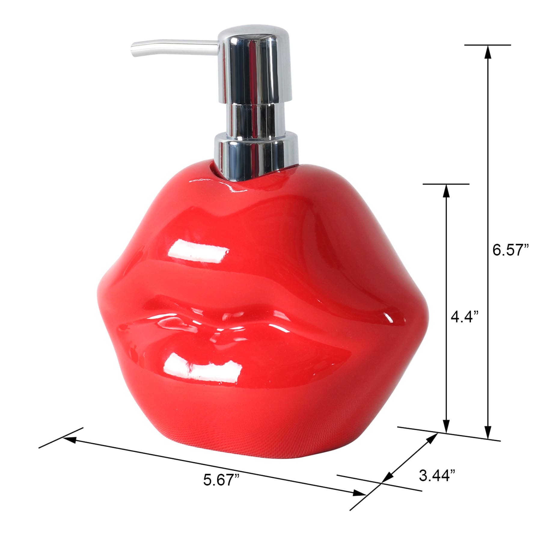 Red Lips Shaped Soap Dispenser