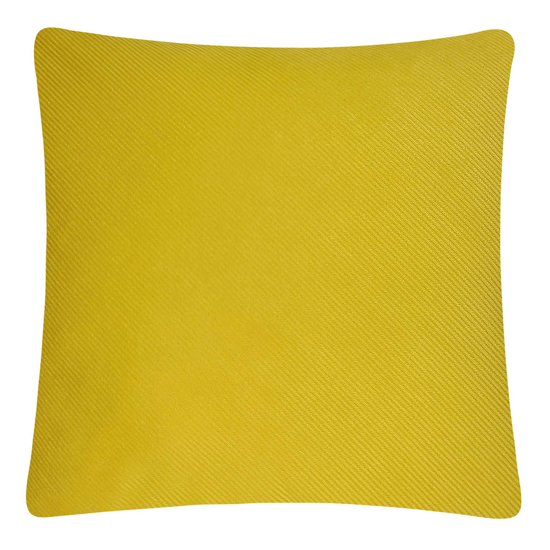 Yellow Diagonal Striped Throw Pillow, 18"