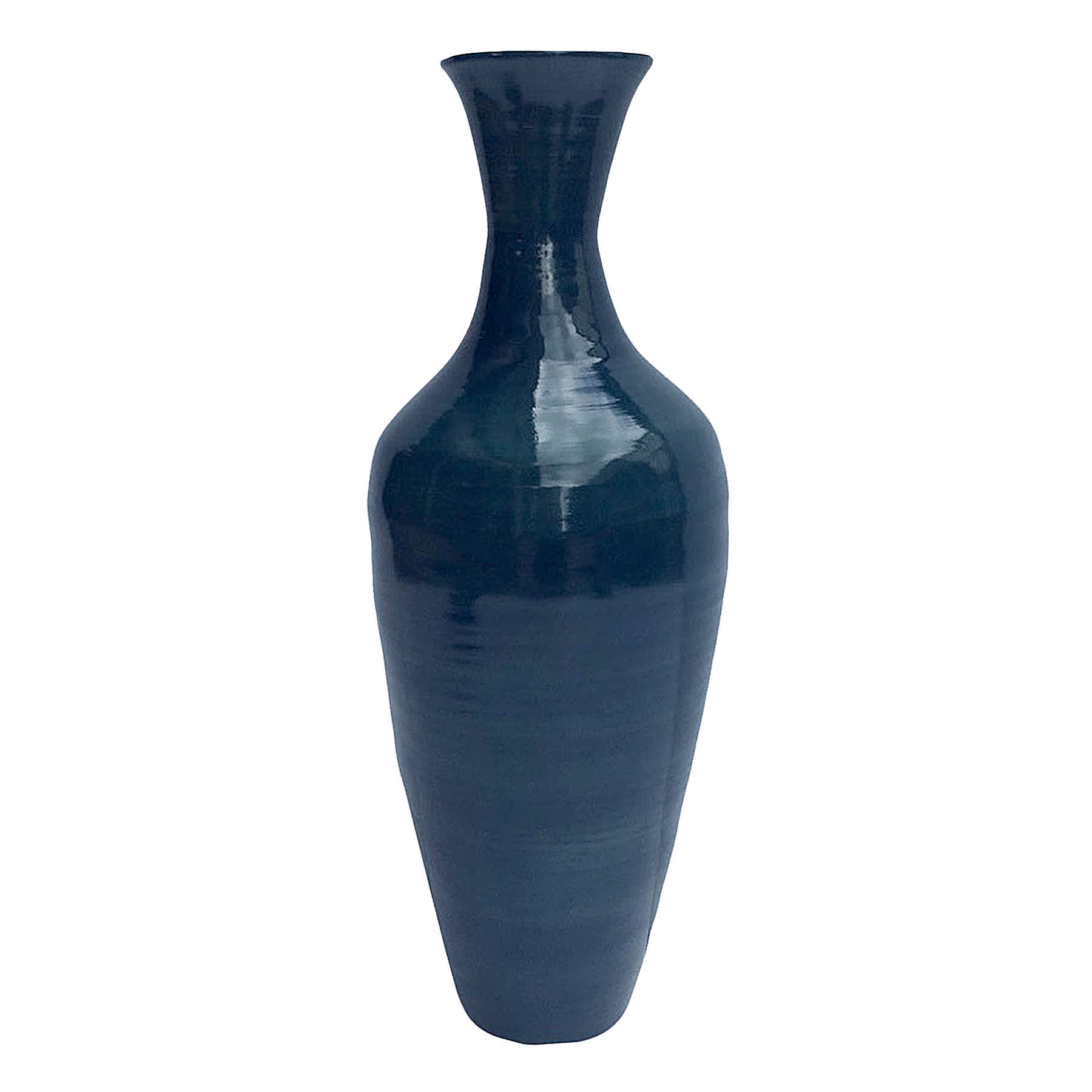 Honeybloom Blue Spun Bamboo Vase, 29"