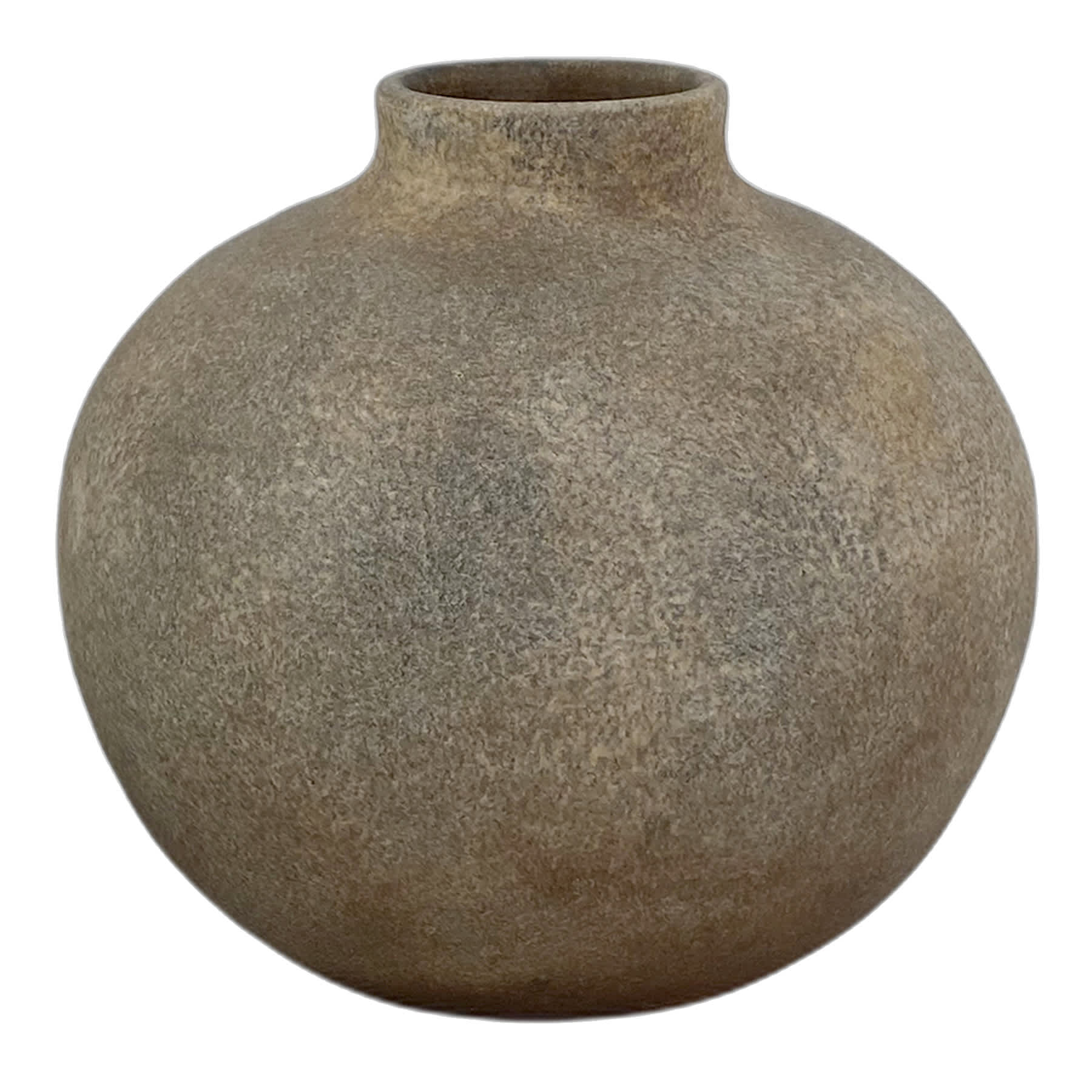 Brown Ceramic Vase, 10"