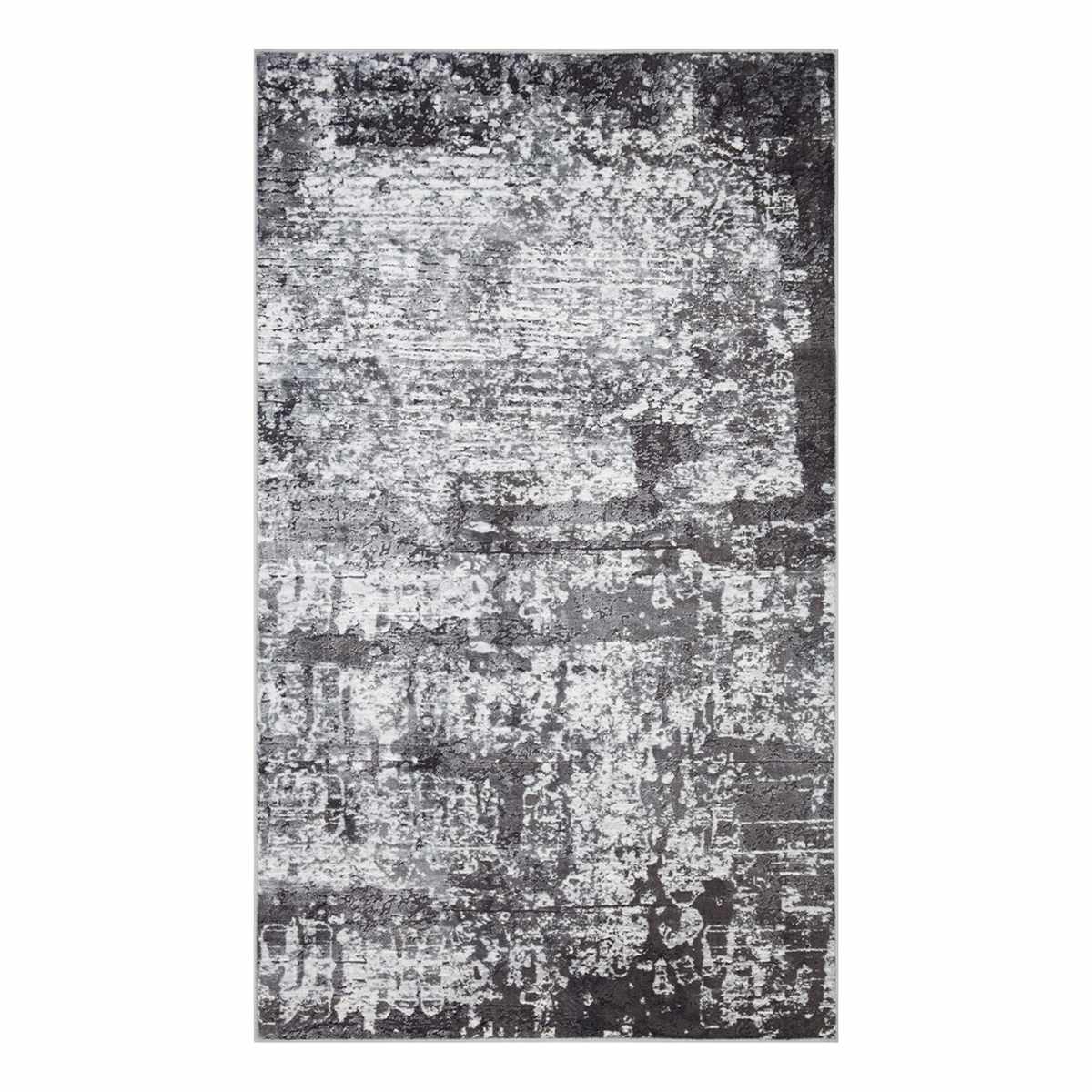 (D612) Crosby St. Freya Black Abstract Accent Rug, 3x5