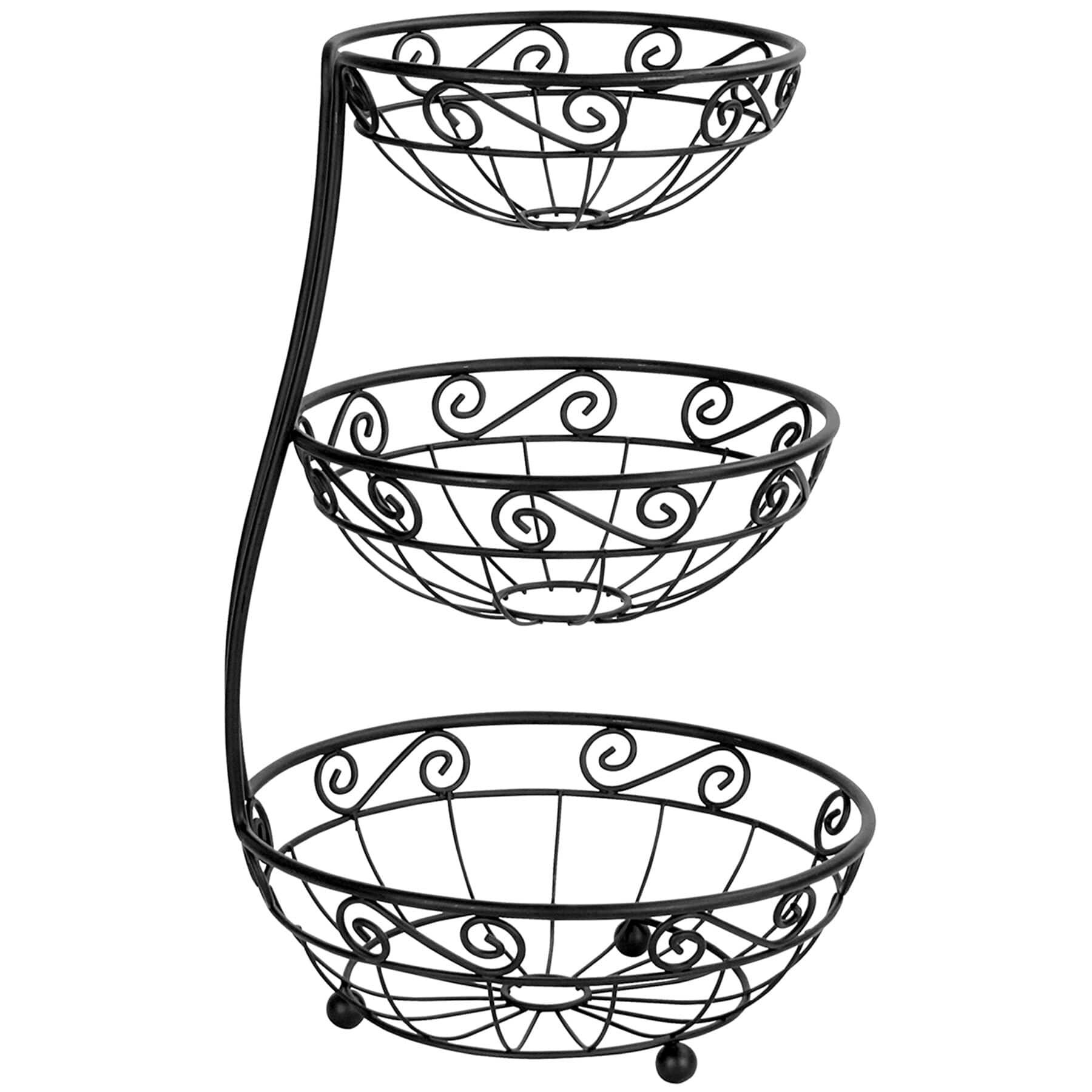3-Tier Arched Scroll Fruit Basket