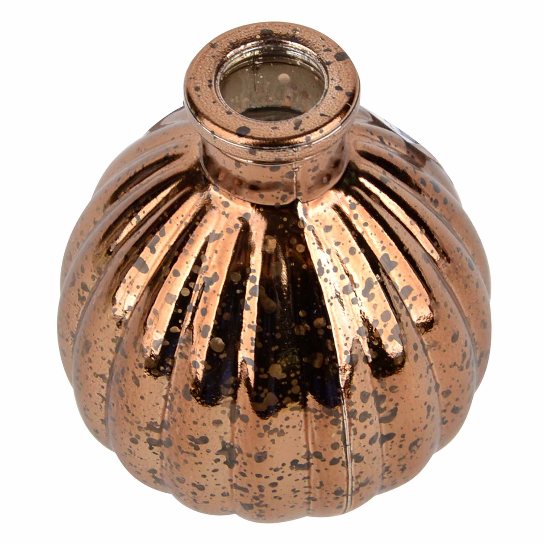 Brown Mercury Glass Bud Vase, 4"