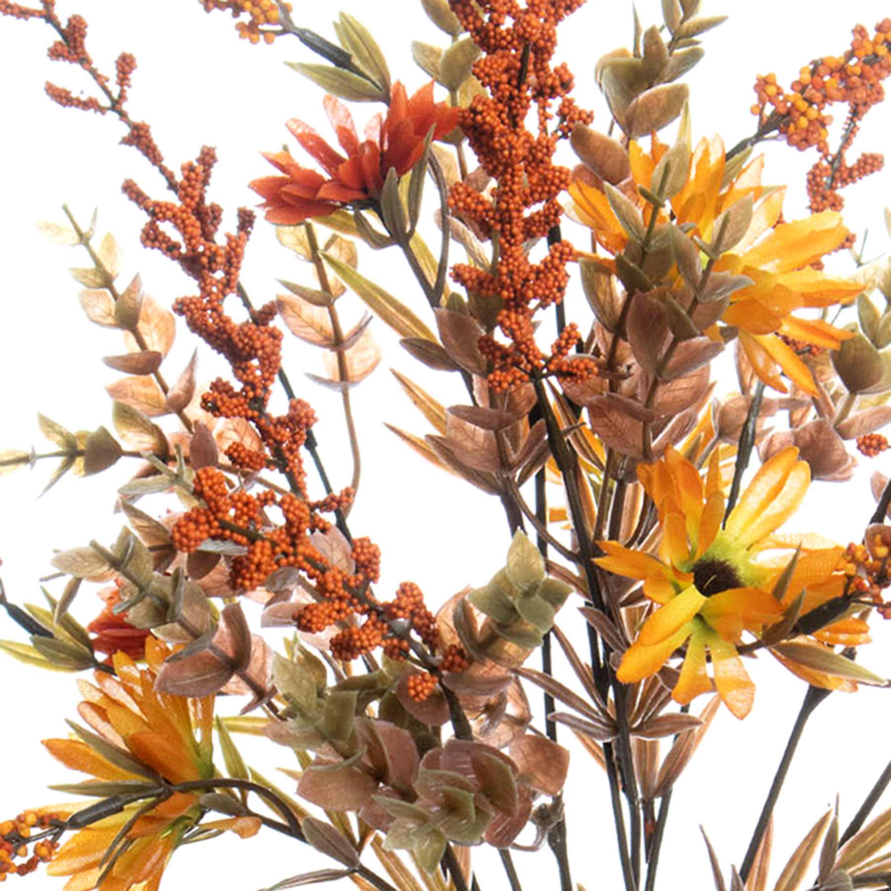 Orange Daisy & Astilbe Floral Bush, 20"